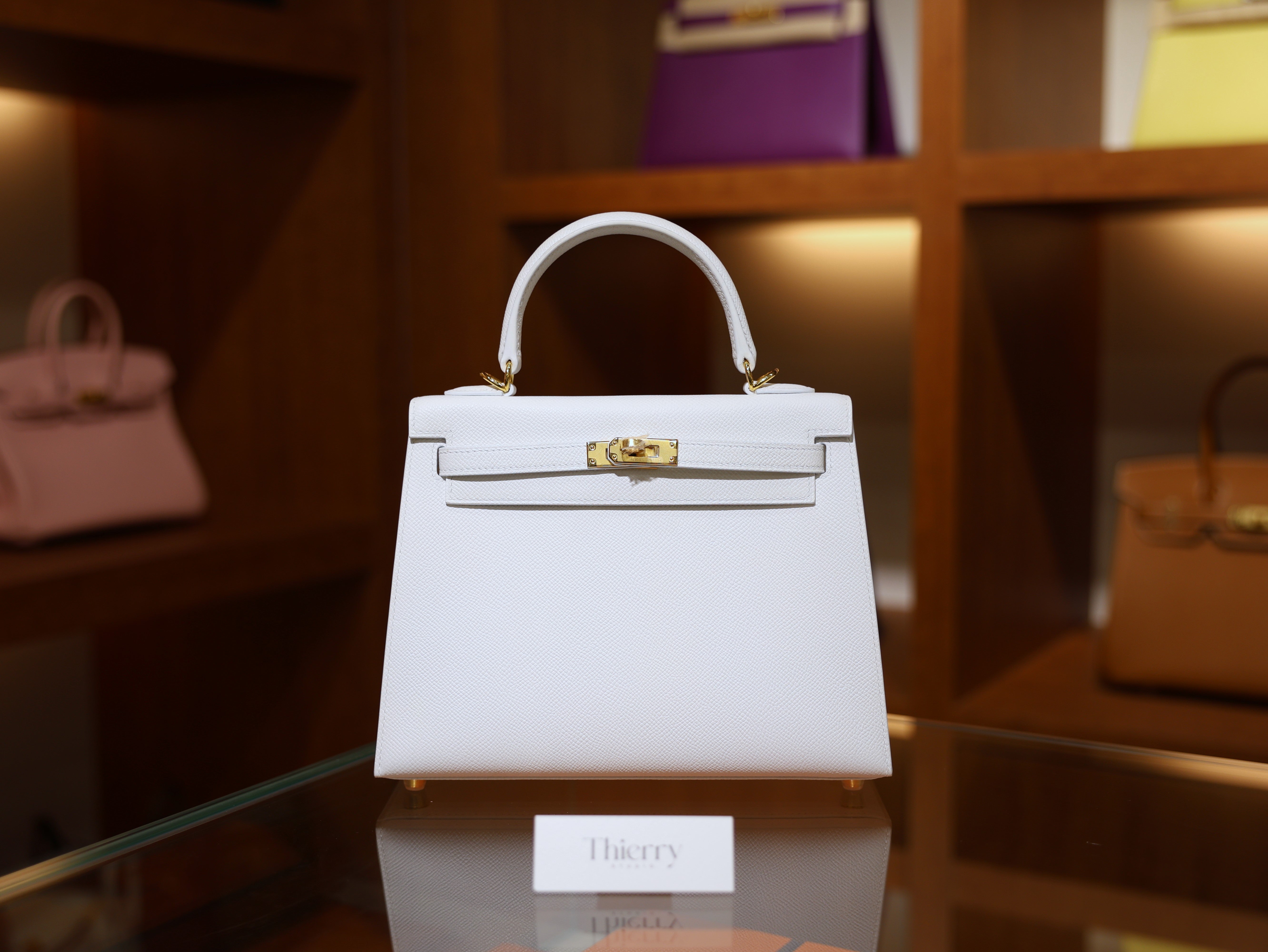 Kelly 25 epsom blanc GHW