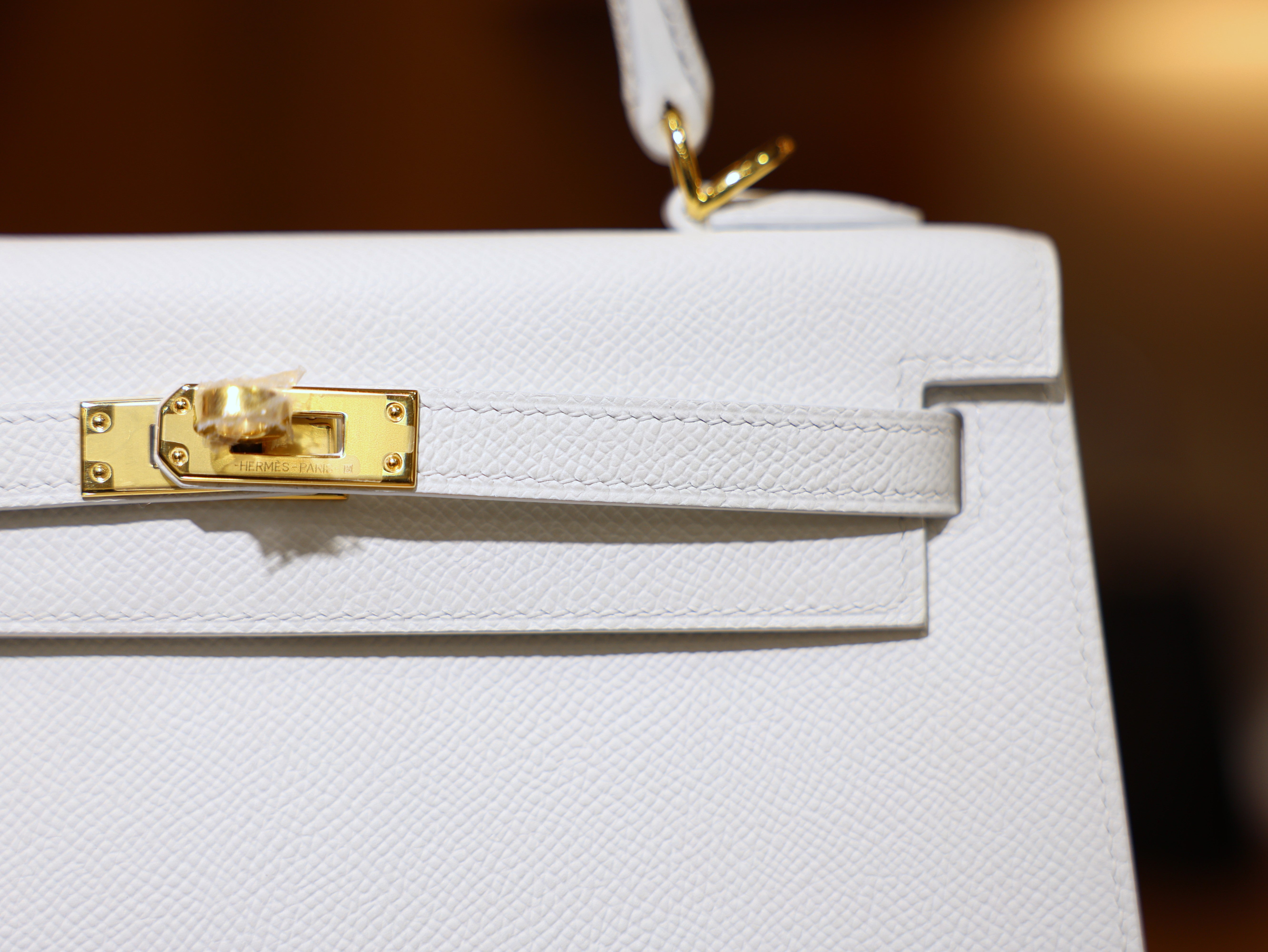 Kelly 25 epsom blanc GHW
