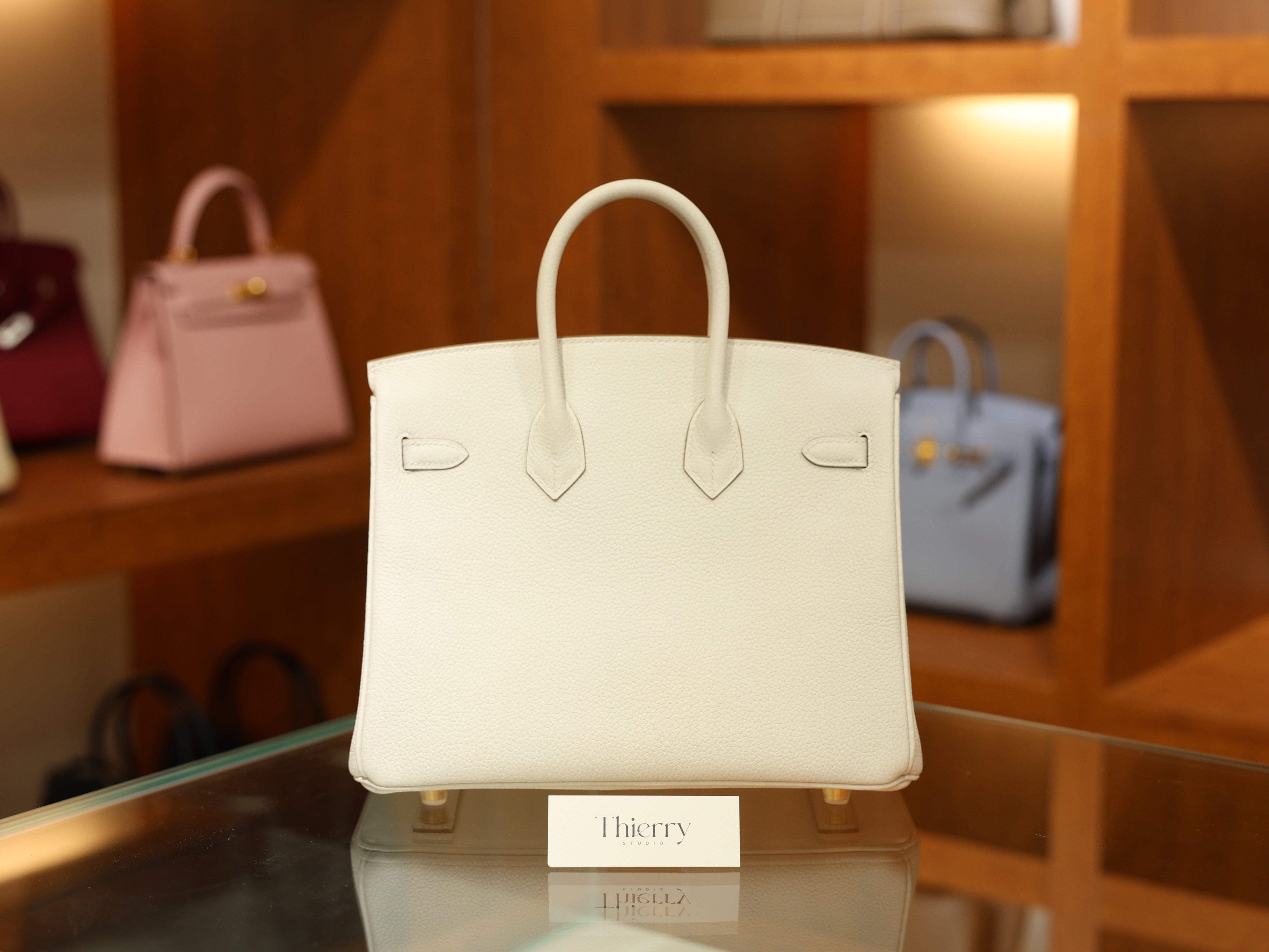 Birkin 25 togo craie GHW