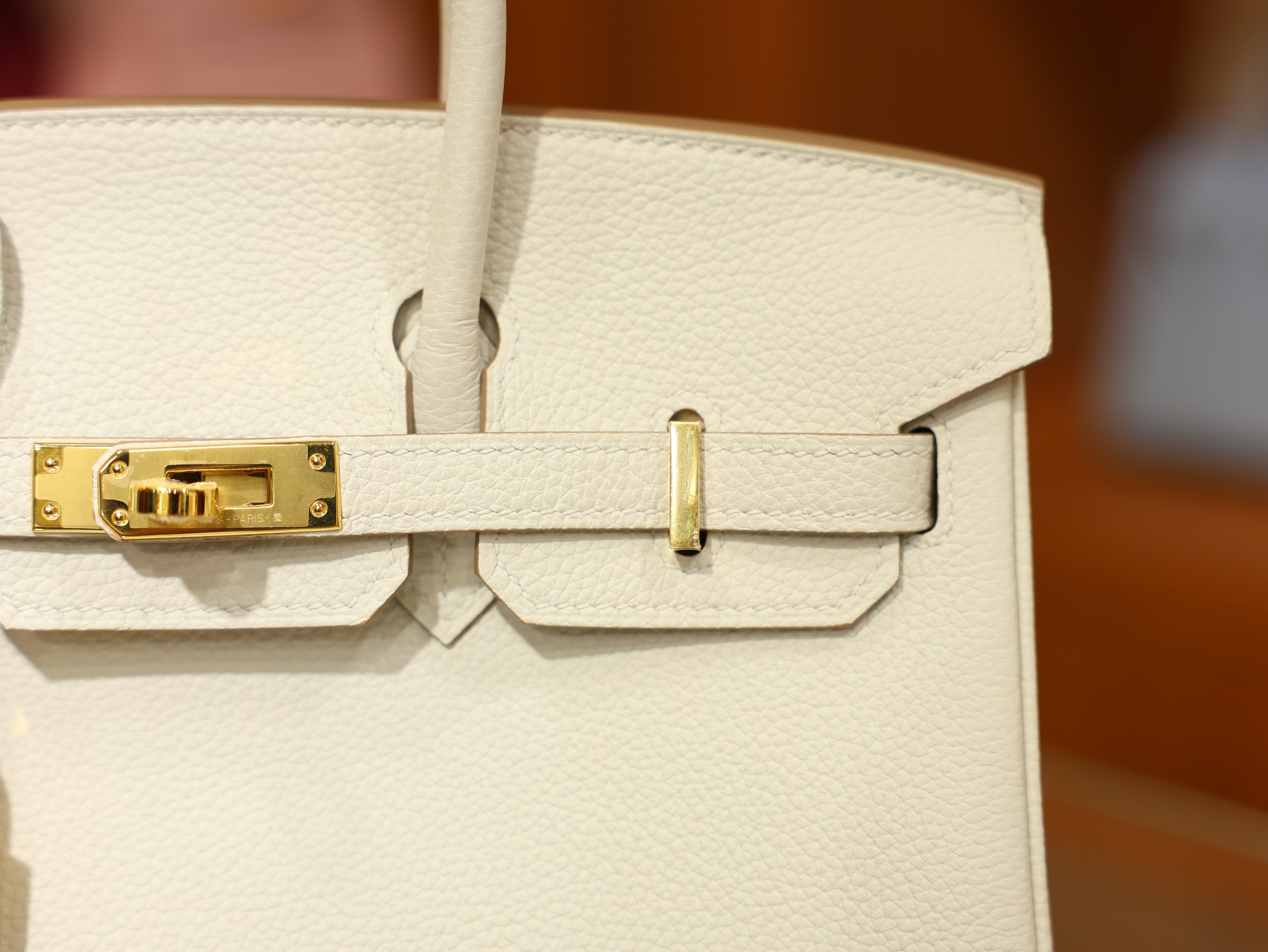 Birkin 25 togo craie GHW