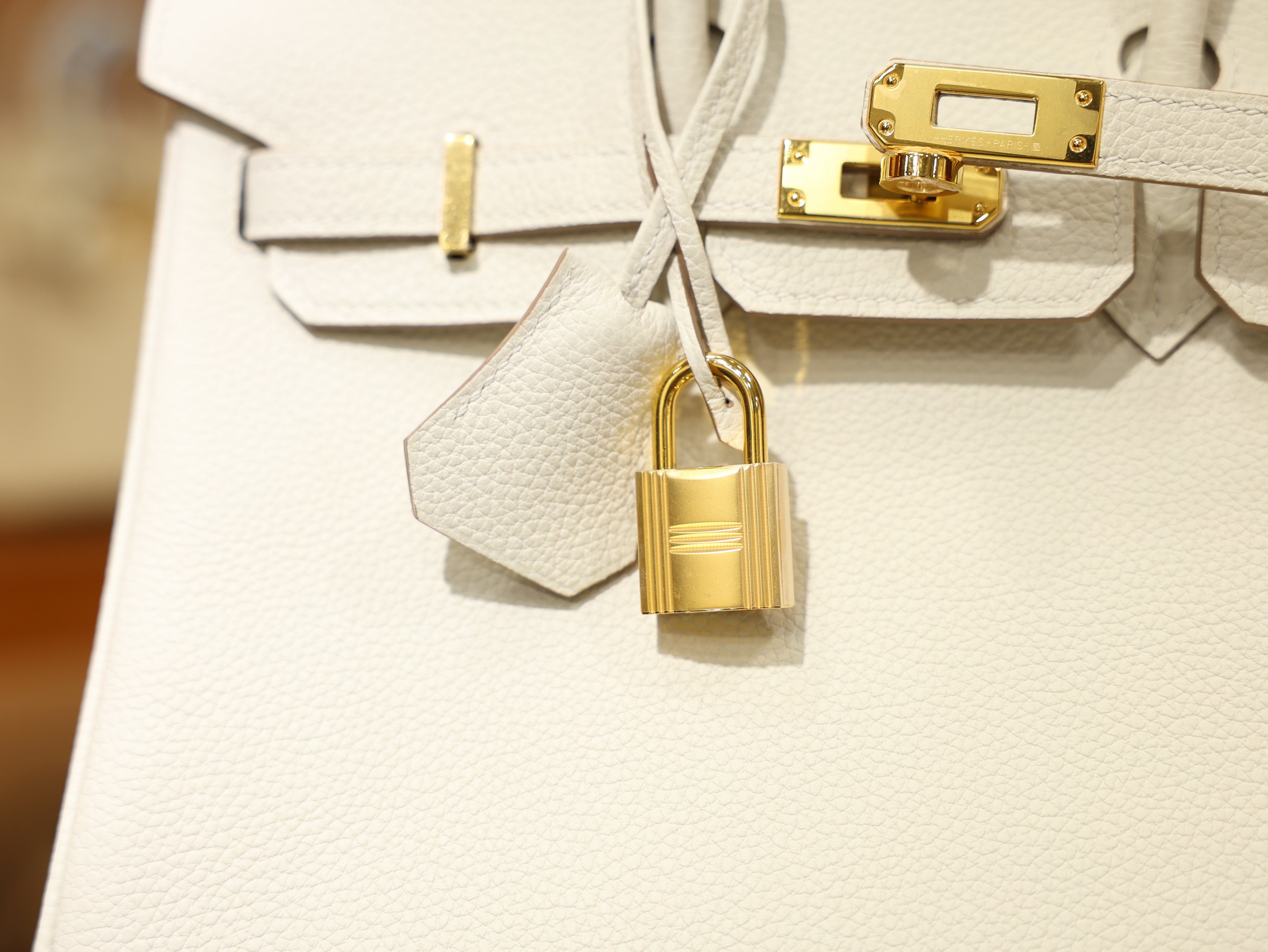 Birkin 25 togo craie GHW