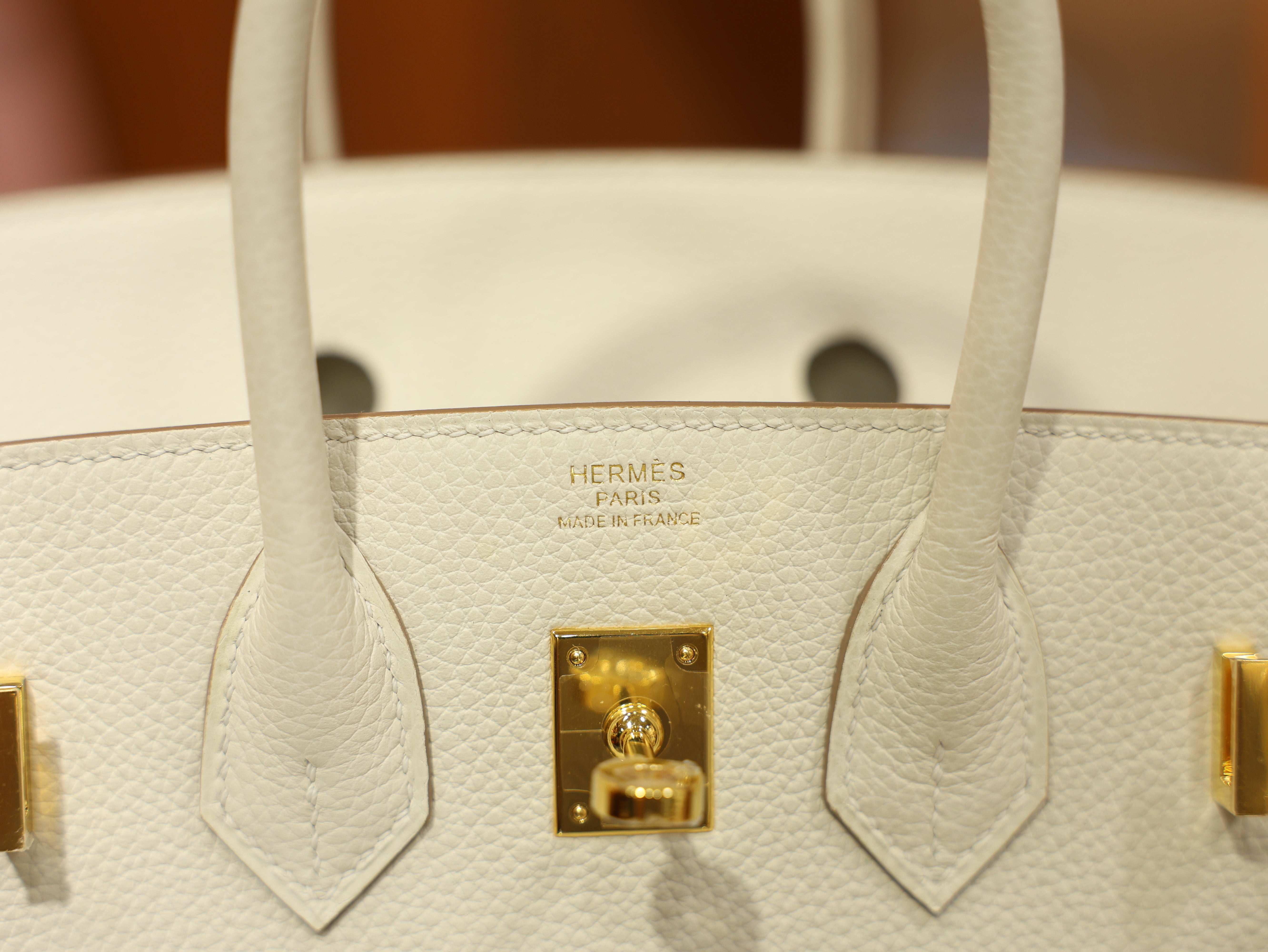 Birkin 25 togo craie GHW