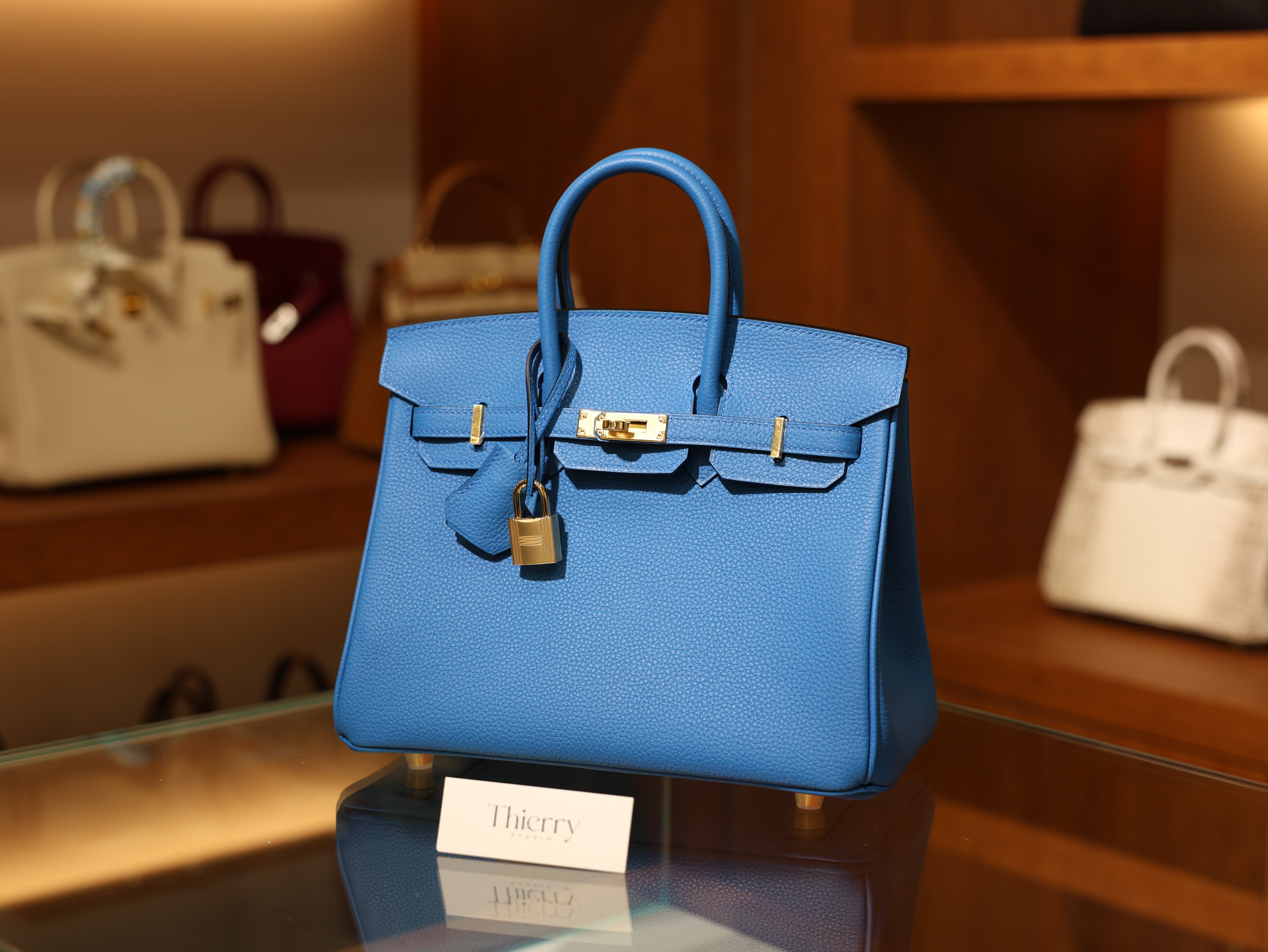 Birkin 25 togo blue zanzibar GHW