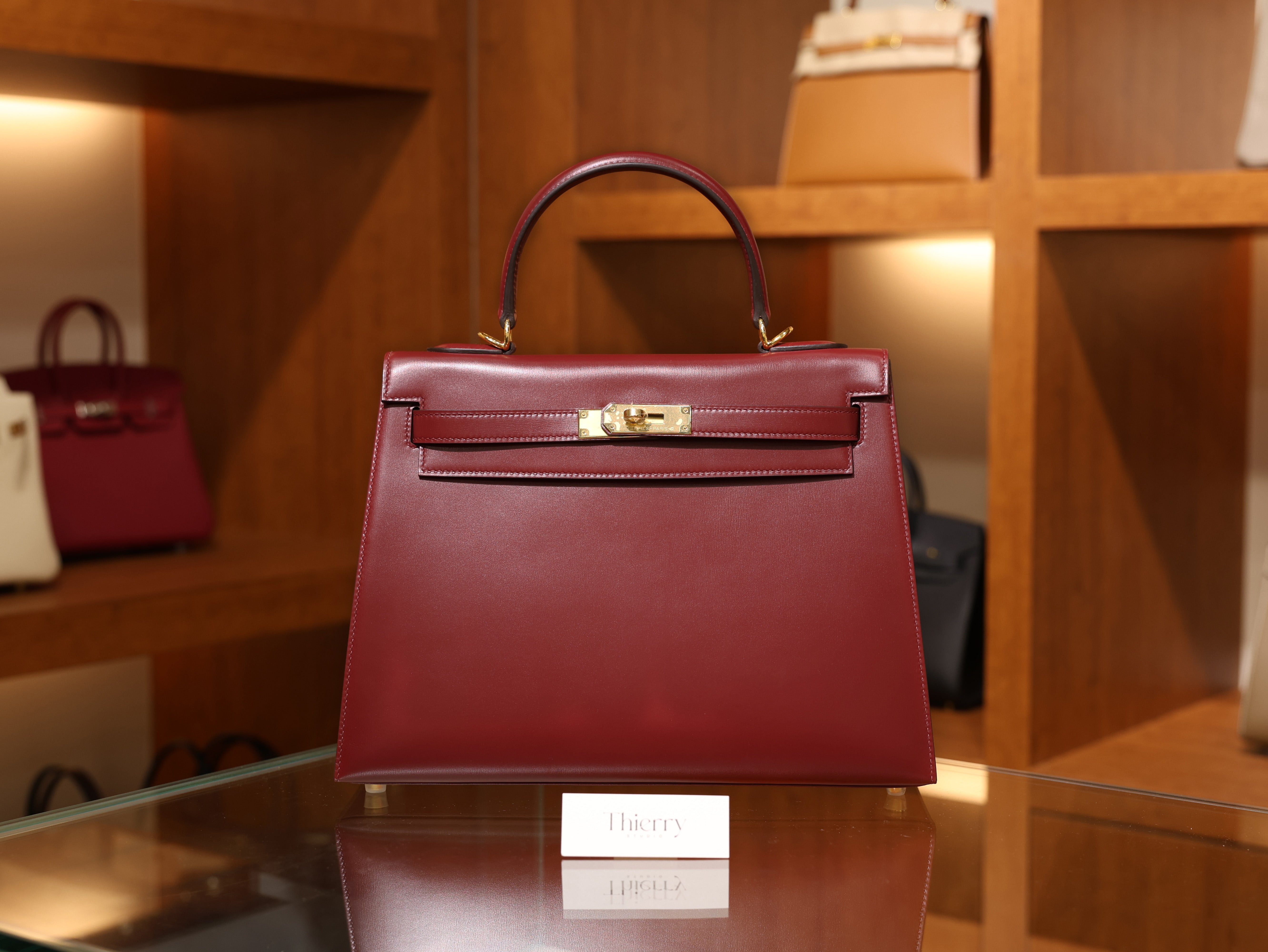 Kelly 32 box rouge H GHW