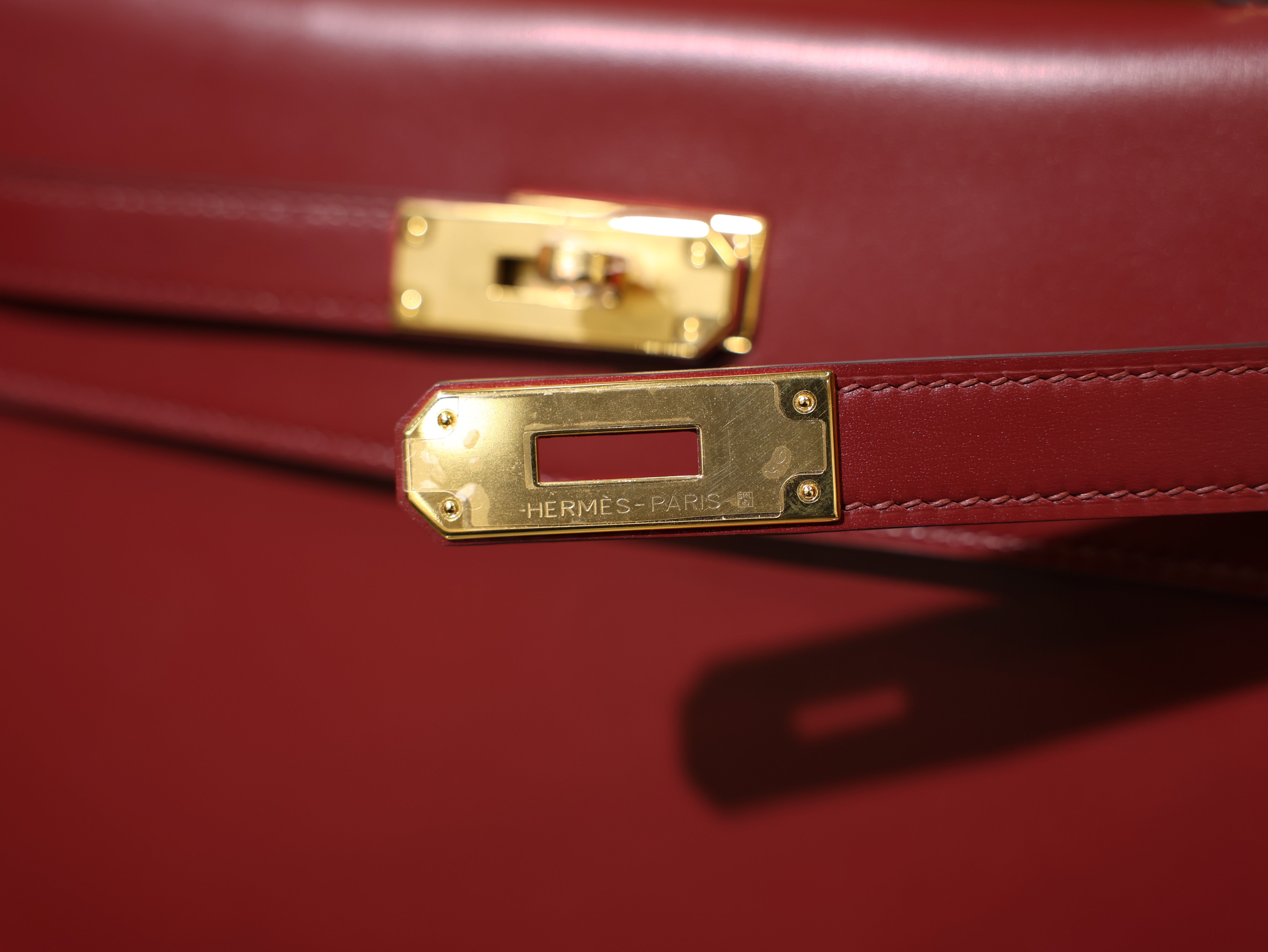 Kelly 32 box rouge H GHW