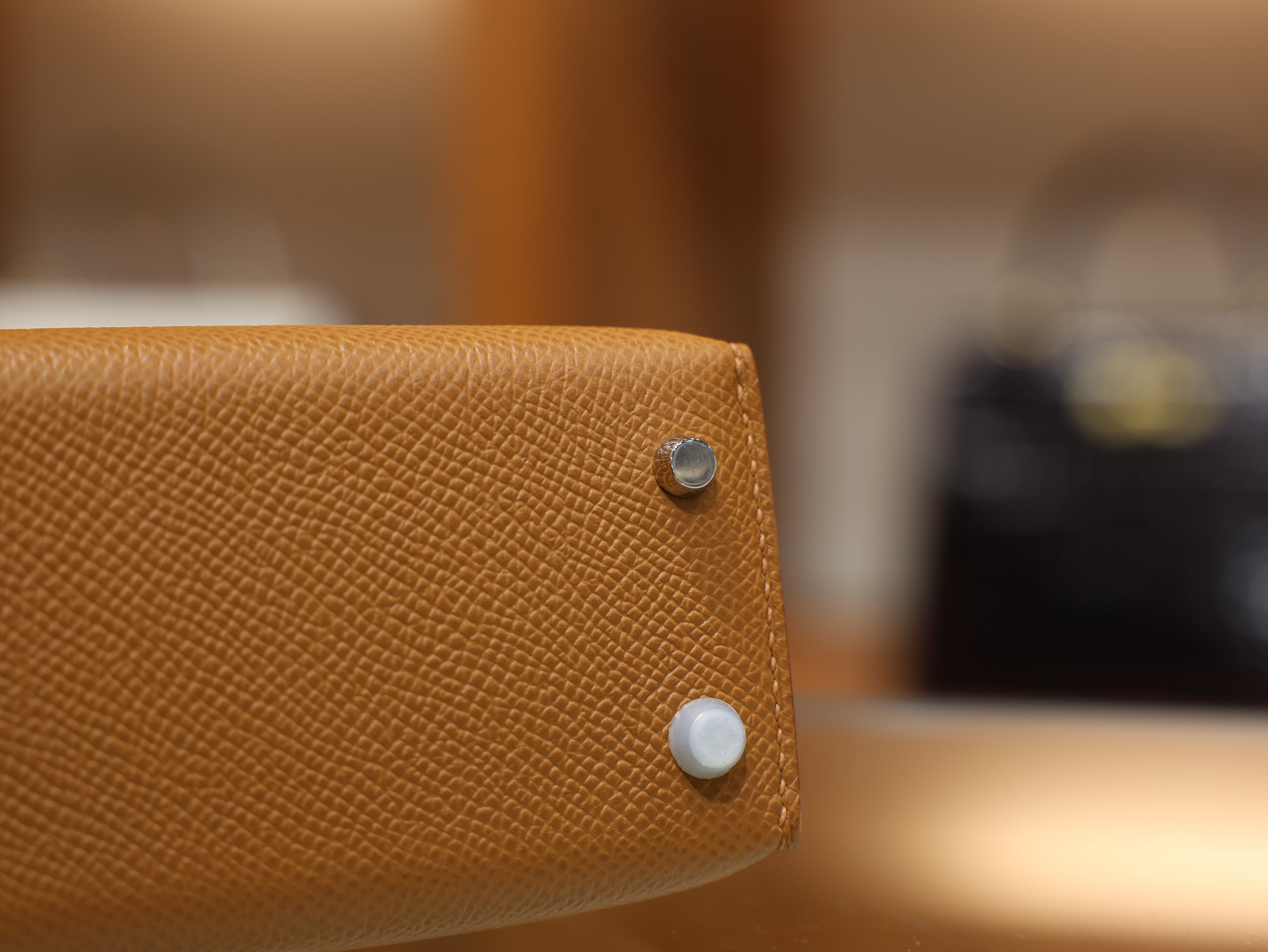 Kelly mini 2 epsom gold craie black PHW (S.O)