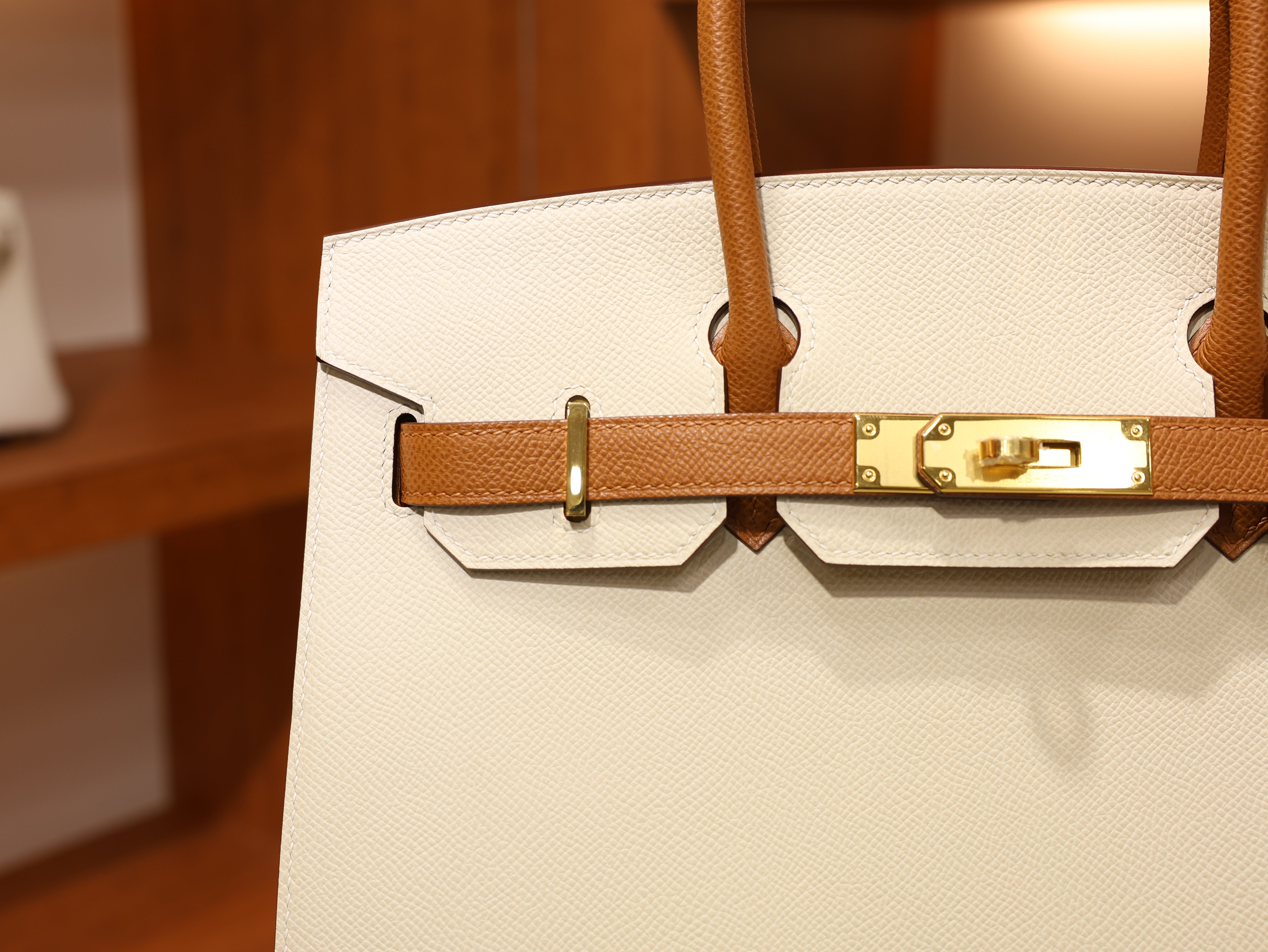 Birkin 30 epsom sellier craie gold GHW (HSS)