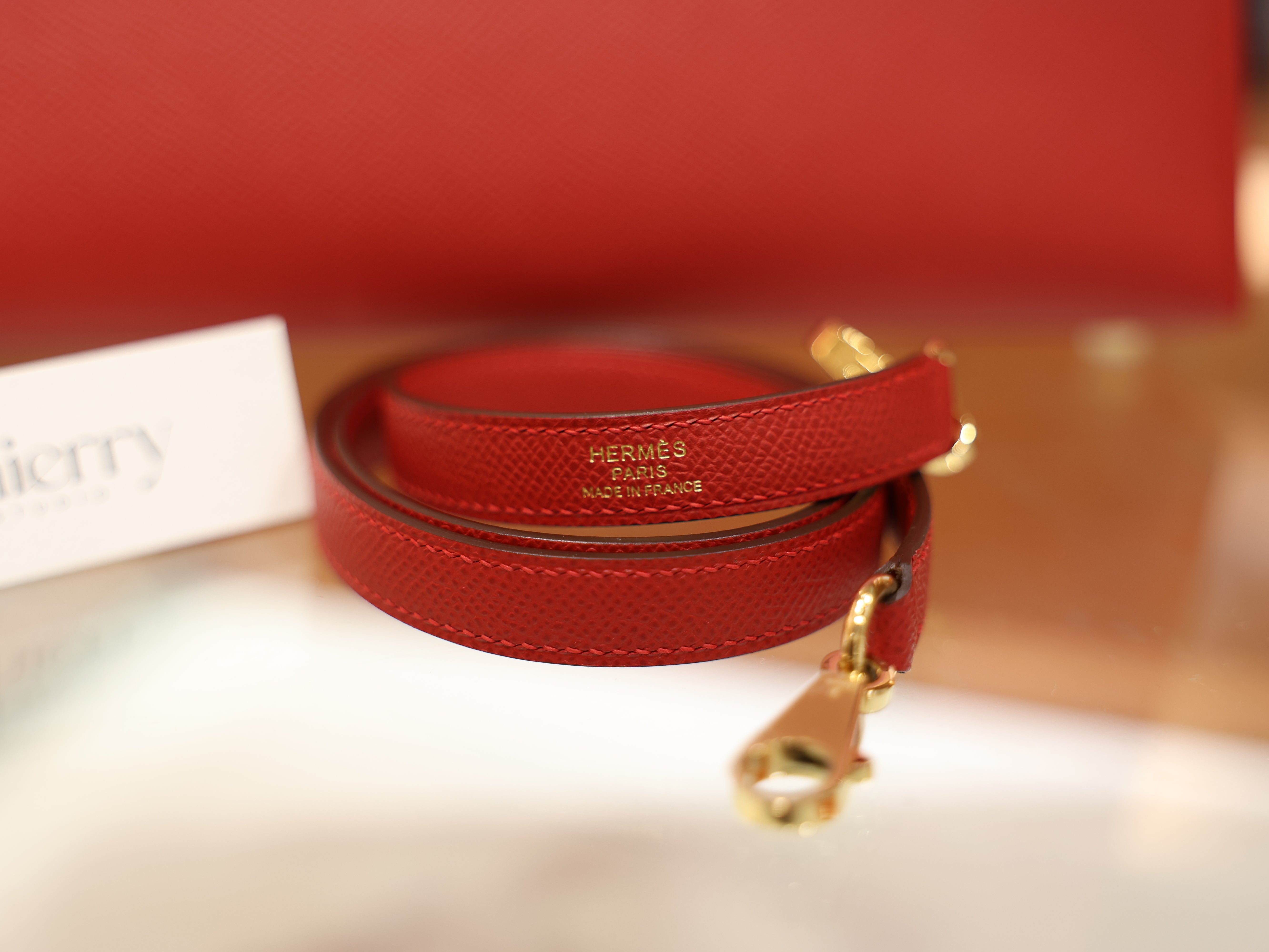 Kelly 28 epsom Rouge Casaque GHW