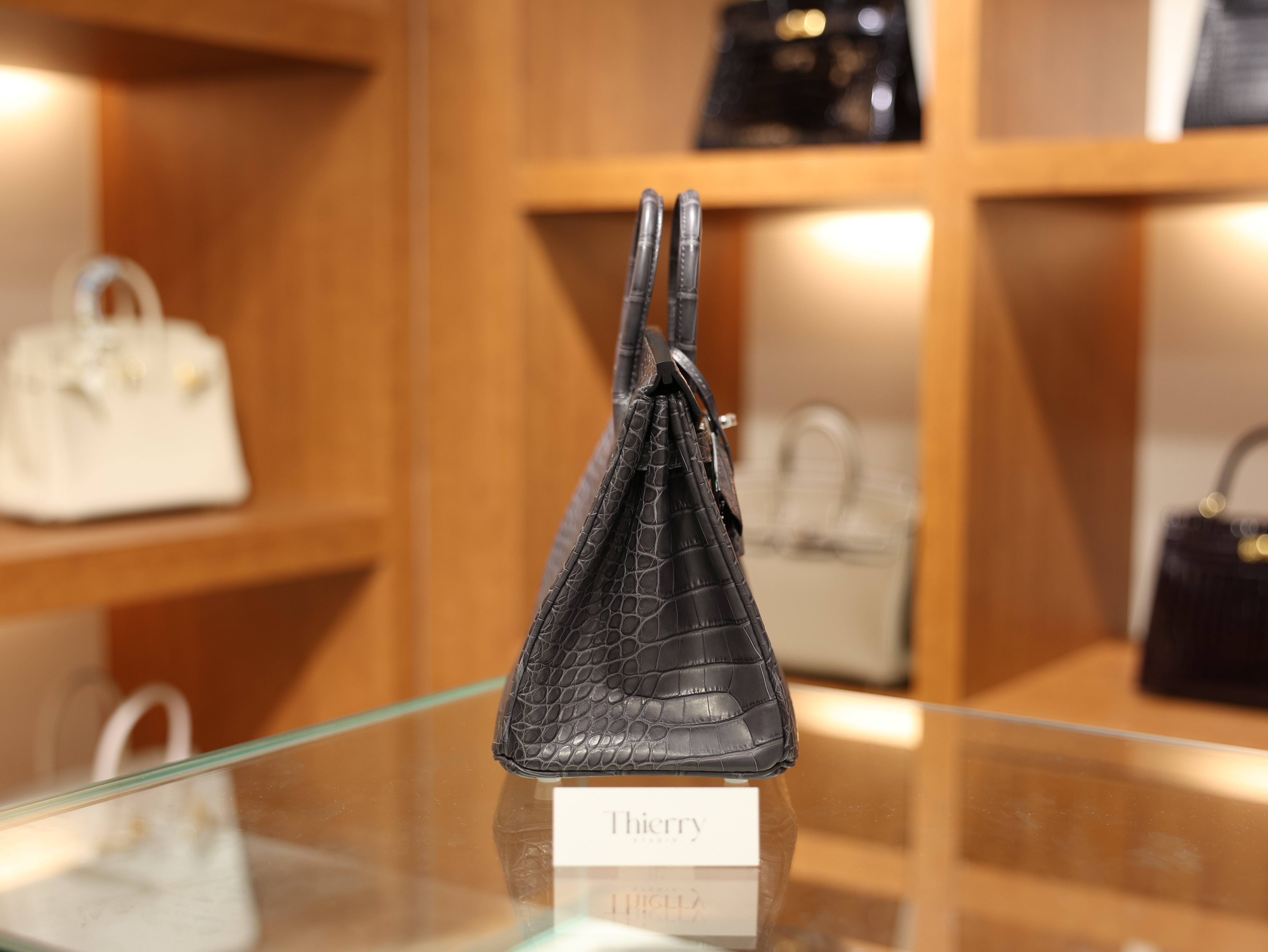 Birkin 25 matt alligator gris paris PHW