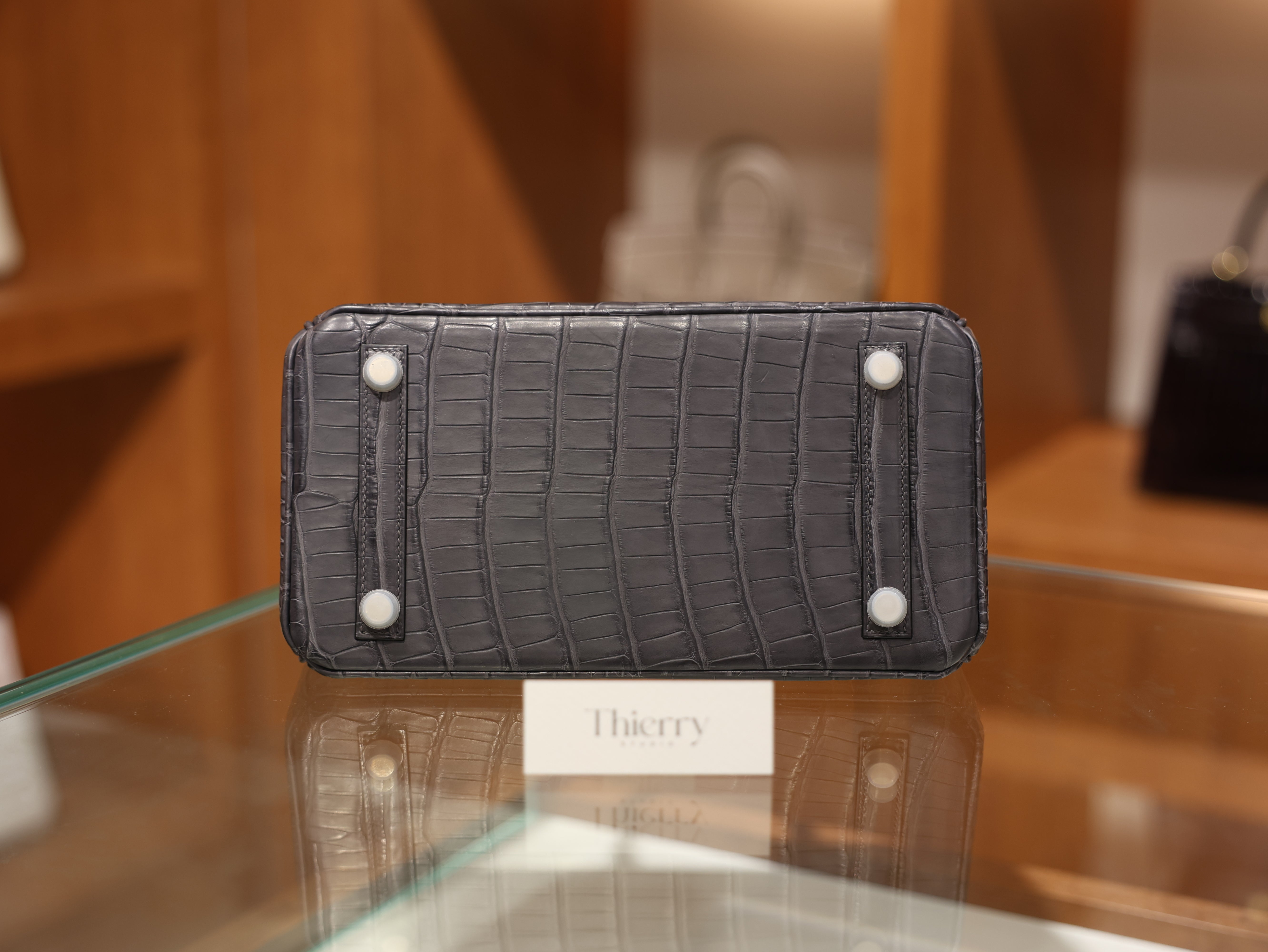 Birkin 25 matt alligator gris paris PHW