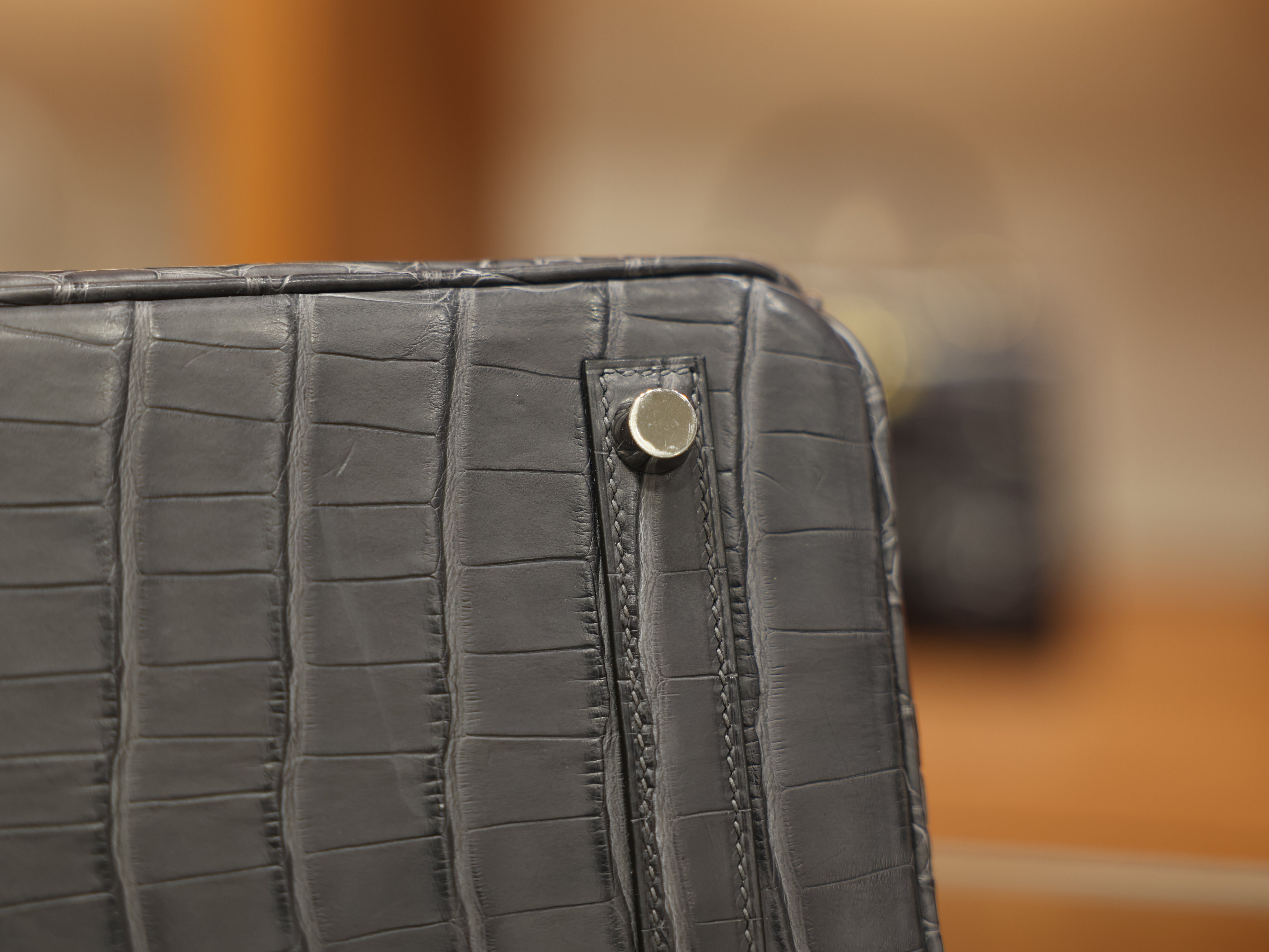 Birkin 25 matt alligator gris paris PHW