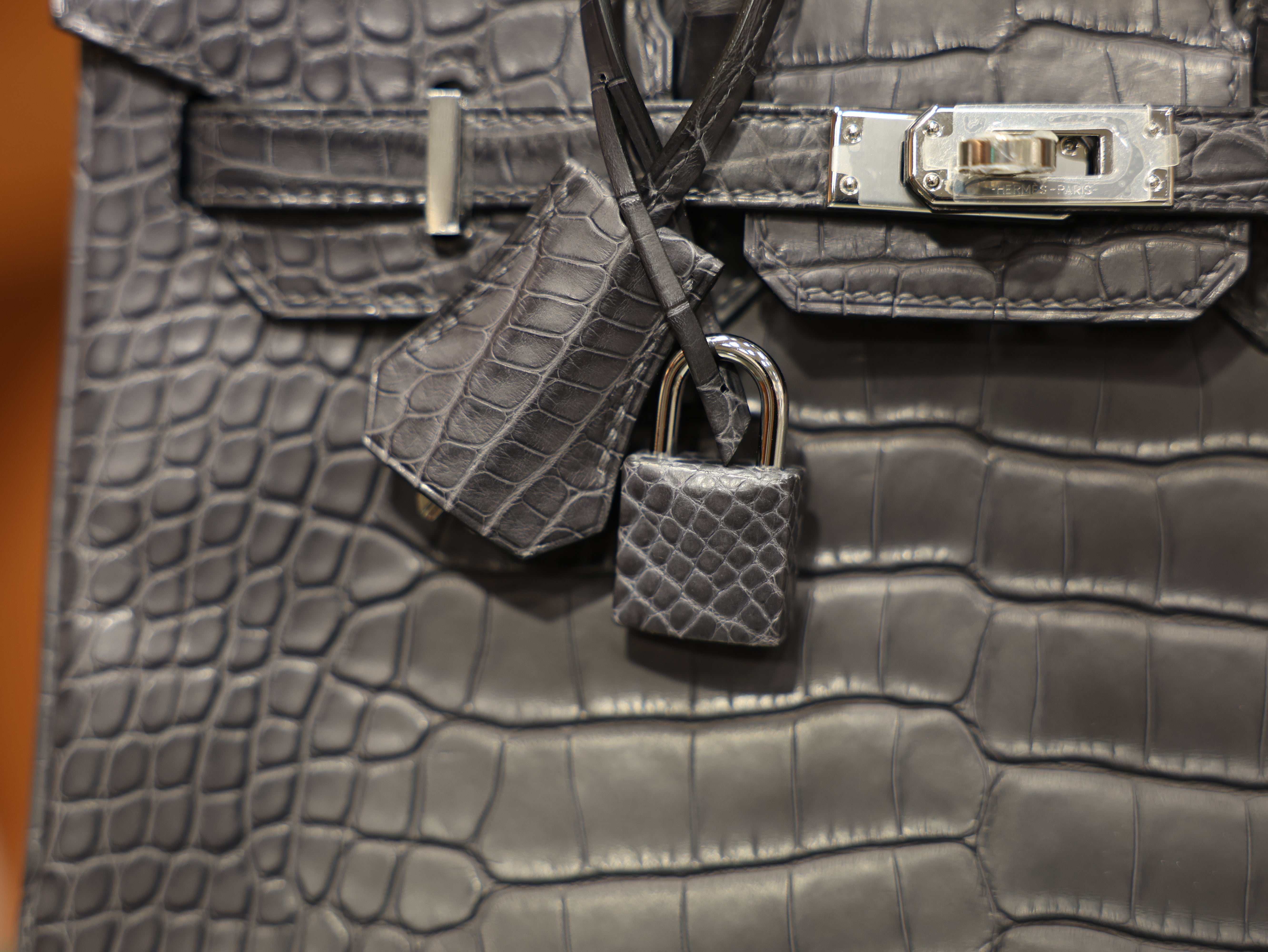 Birkin 25 matt alligator gris paris PHW