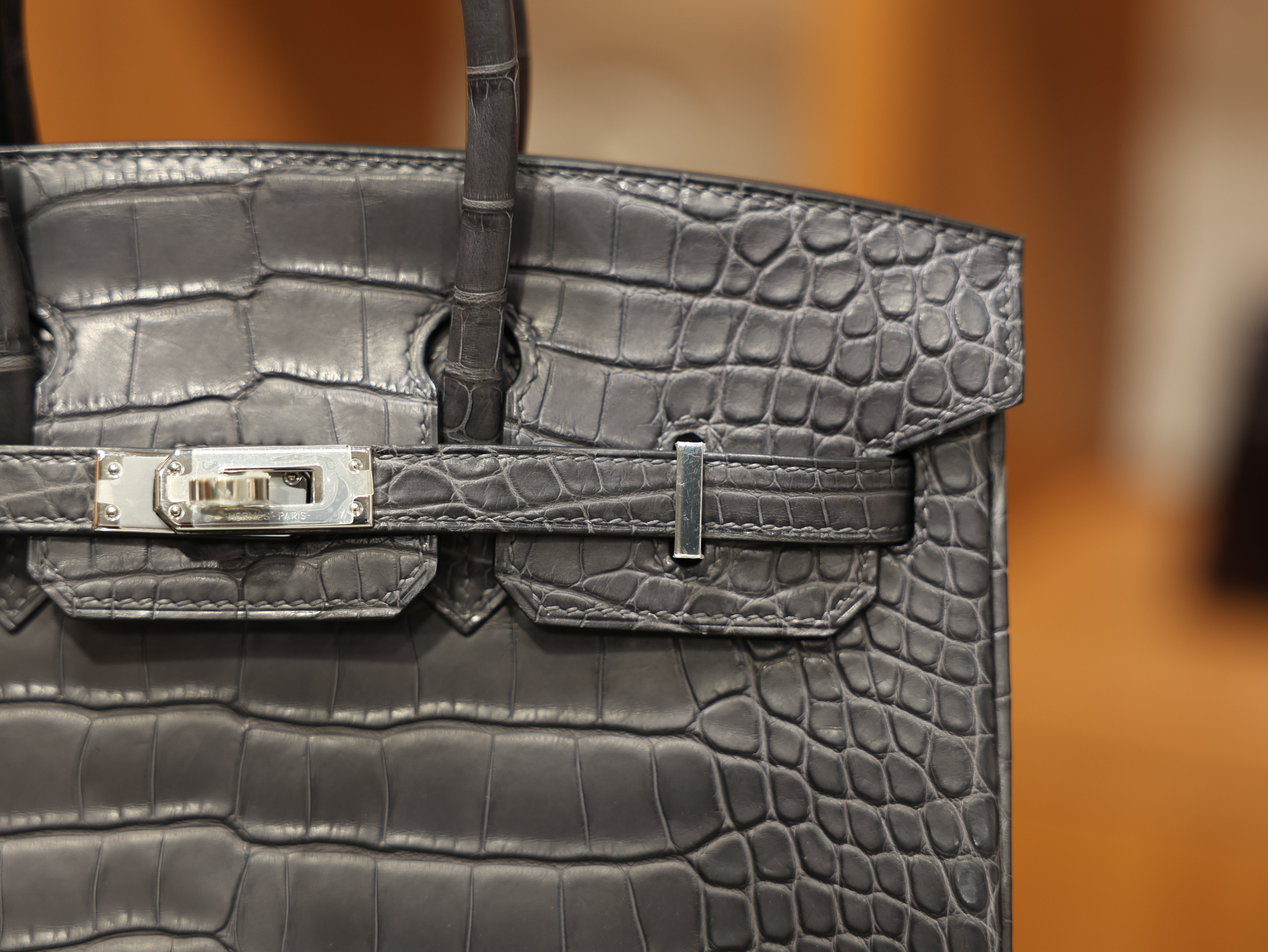 Birkin 25 matt alligator gris paris PHW