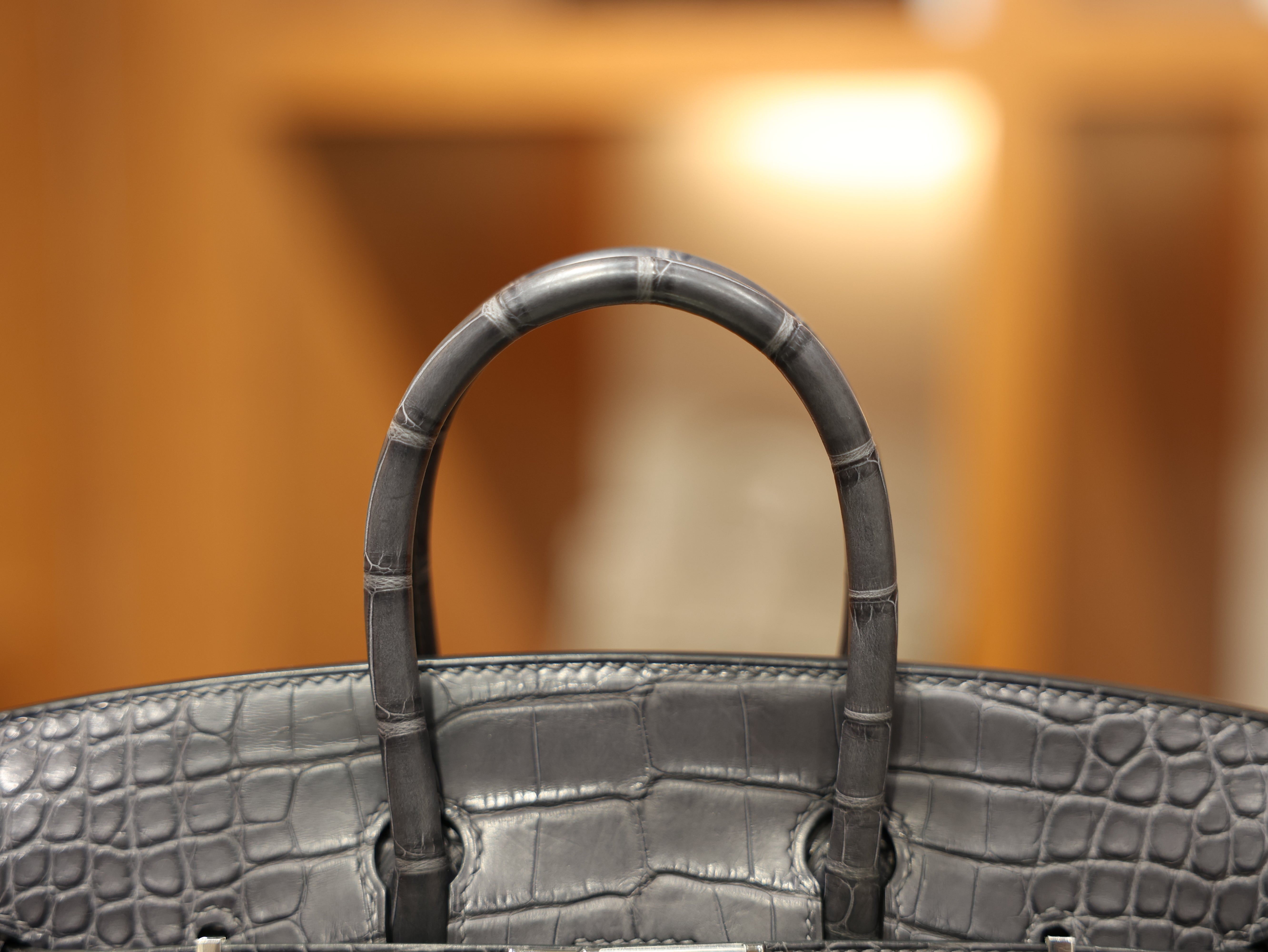 Birkin 25 matt alligator gris paris PHW