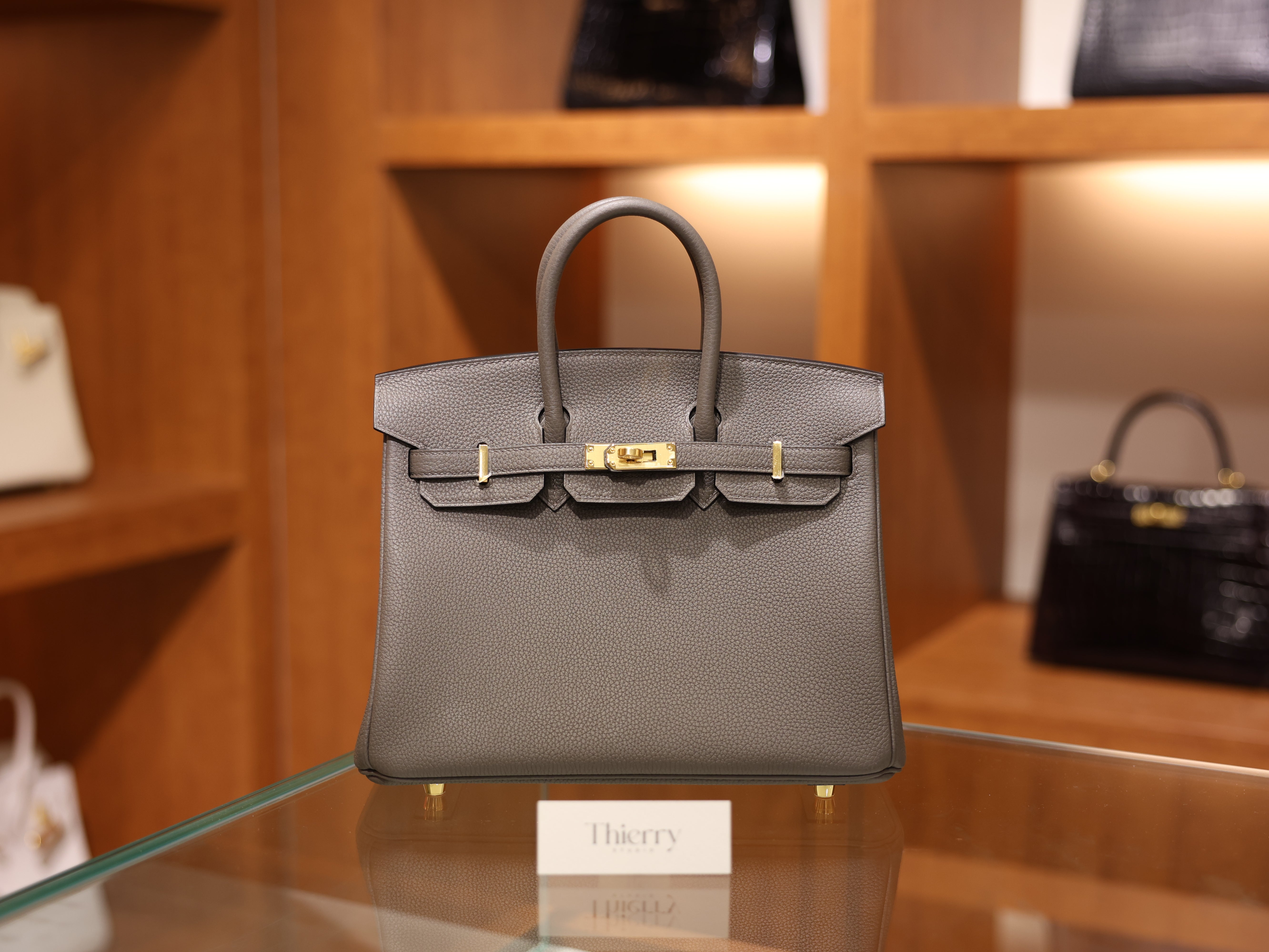 Birkin 25 togo etain GHW