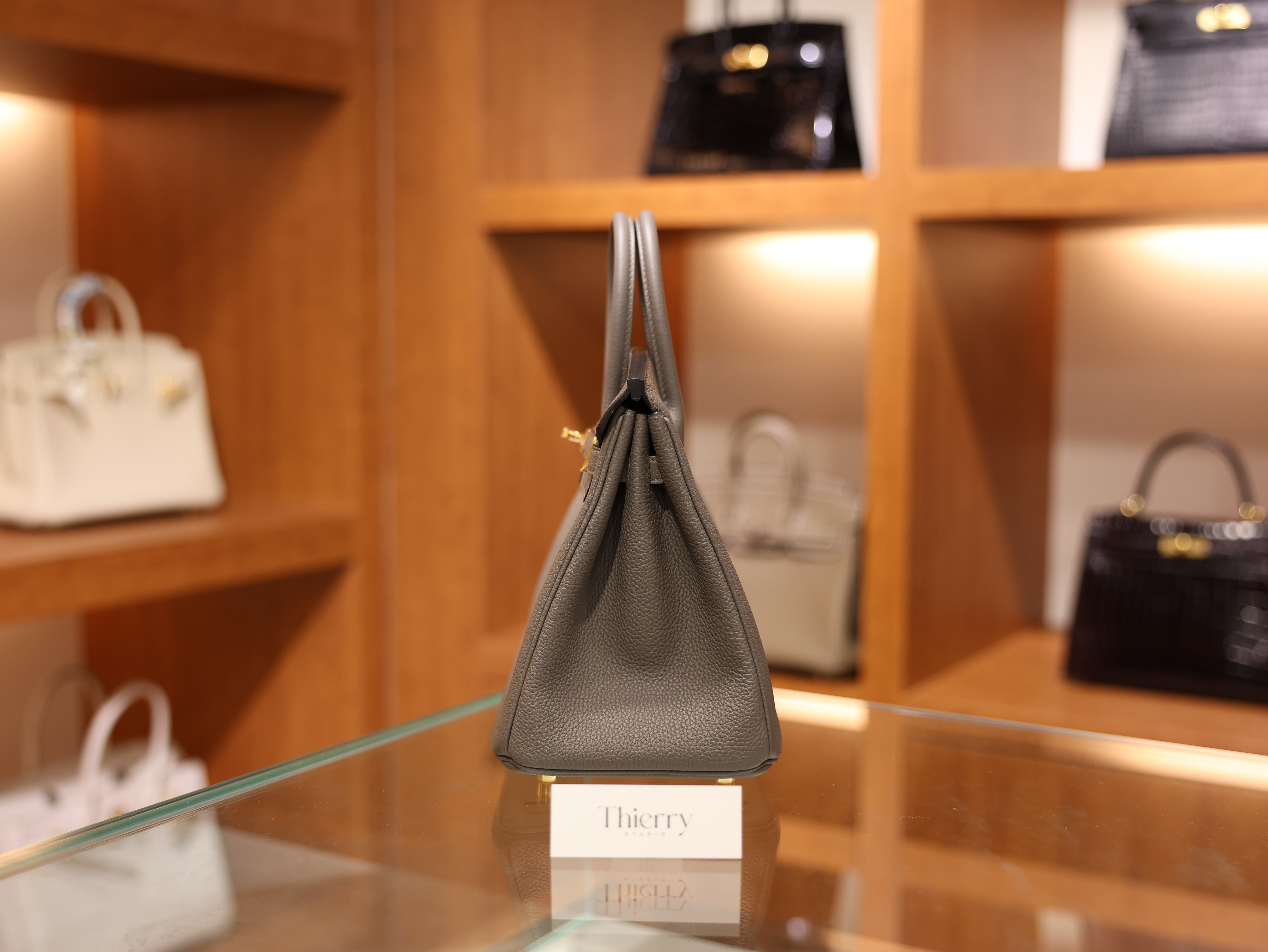 Birkin 25 togo etain GHW