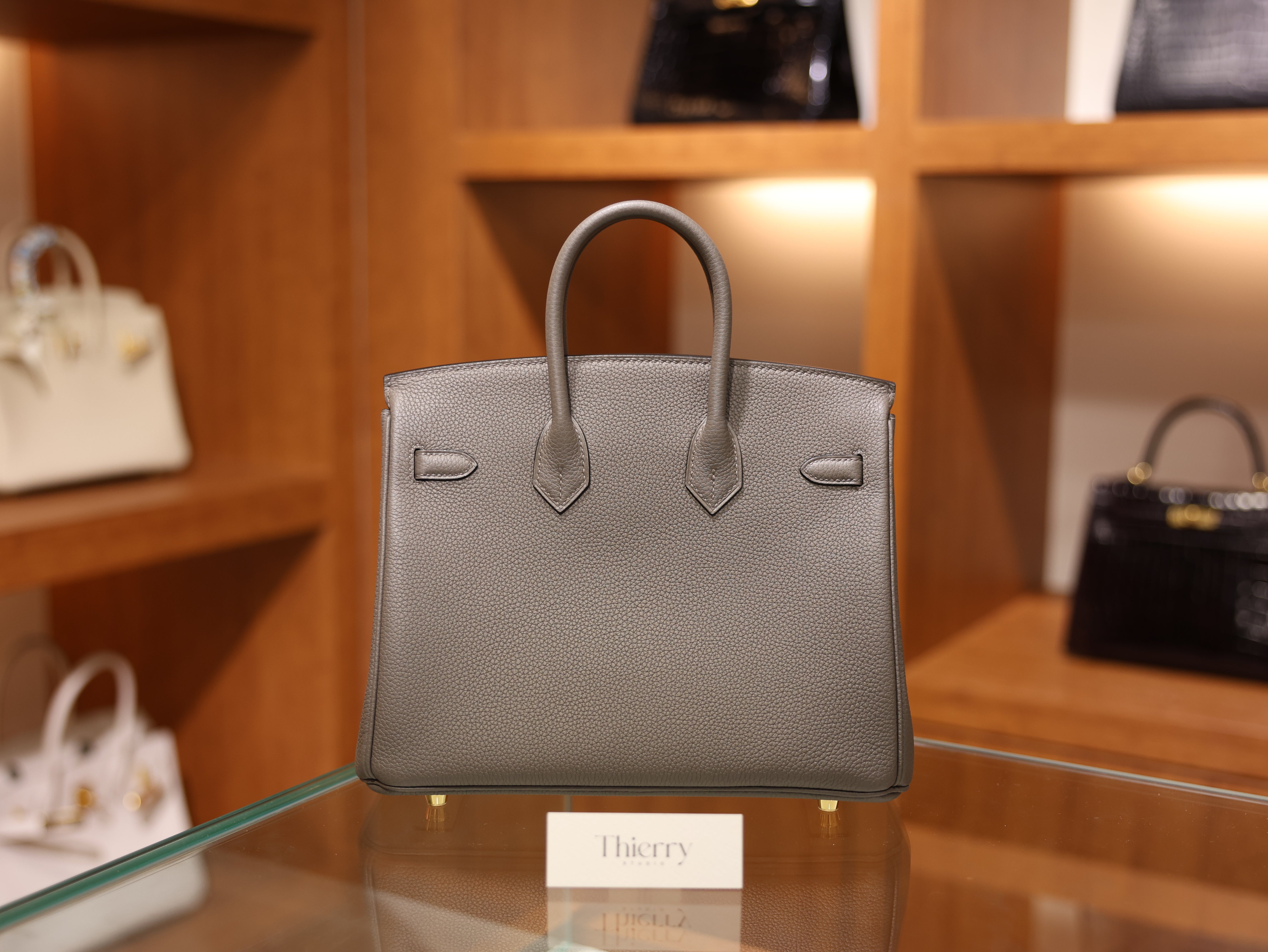 Birkin 25 togo etain GHW