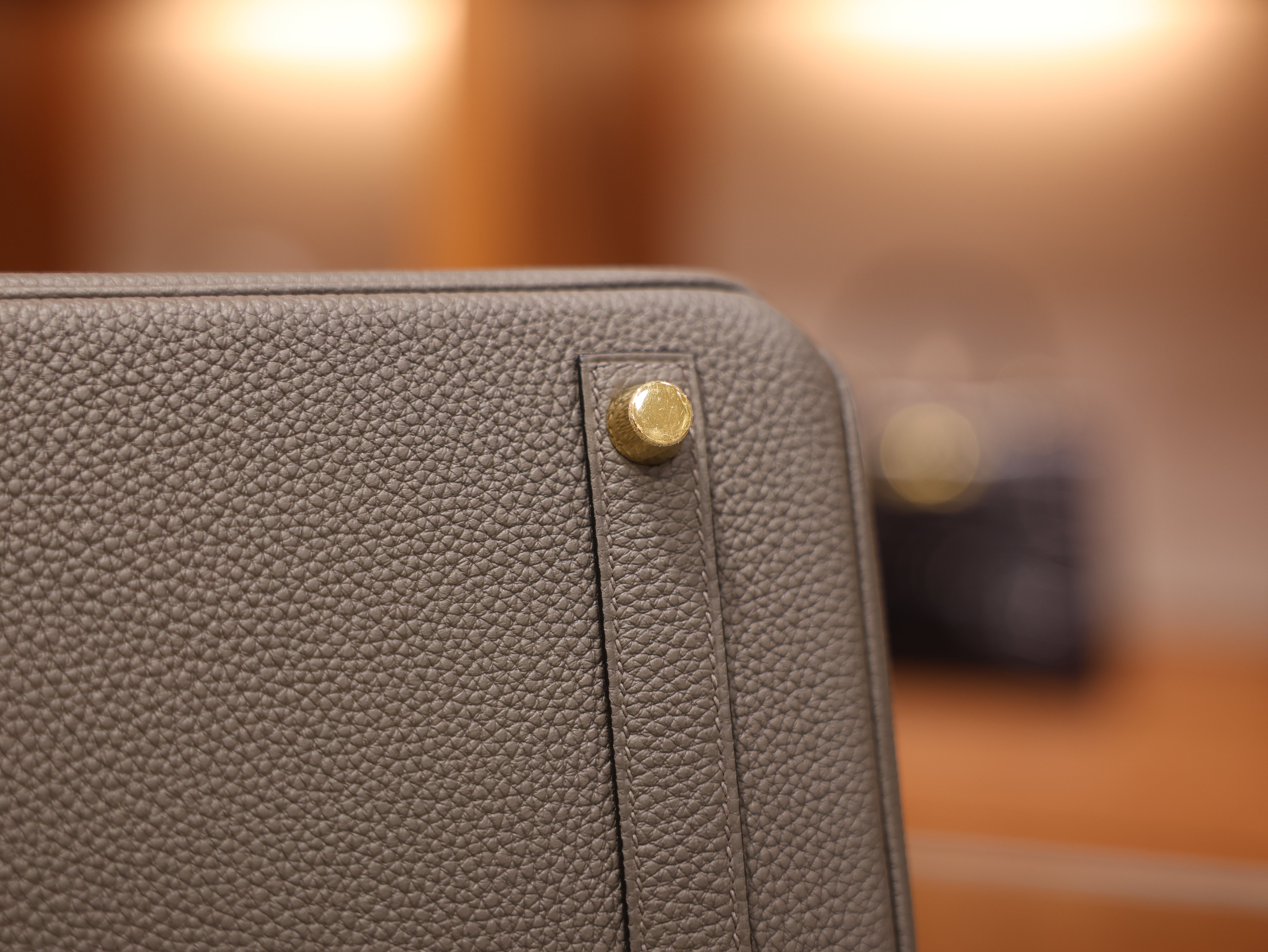 Birkin 25 togo etain GHW