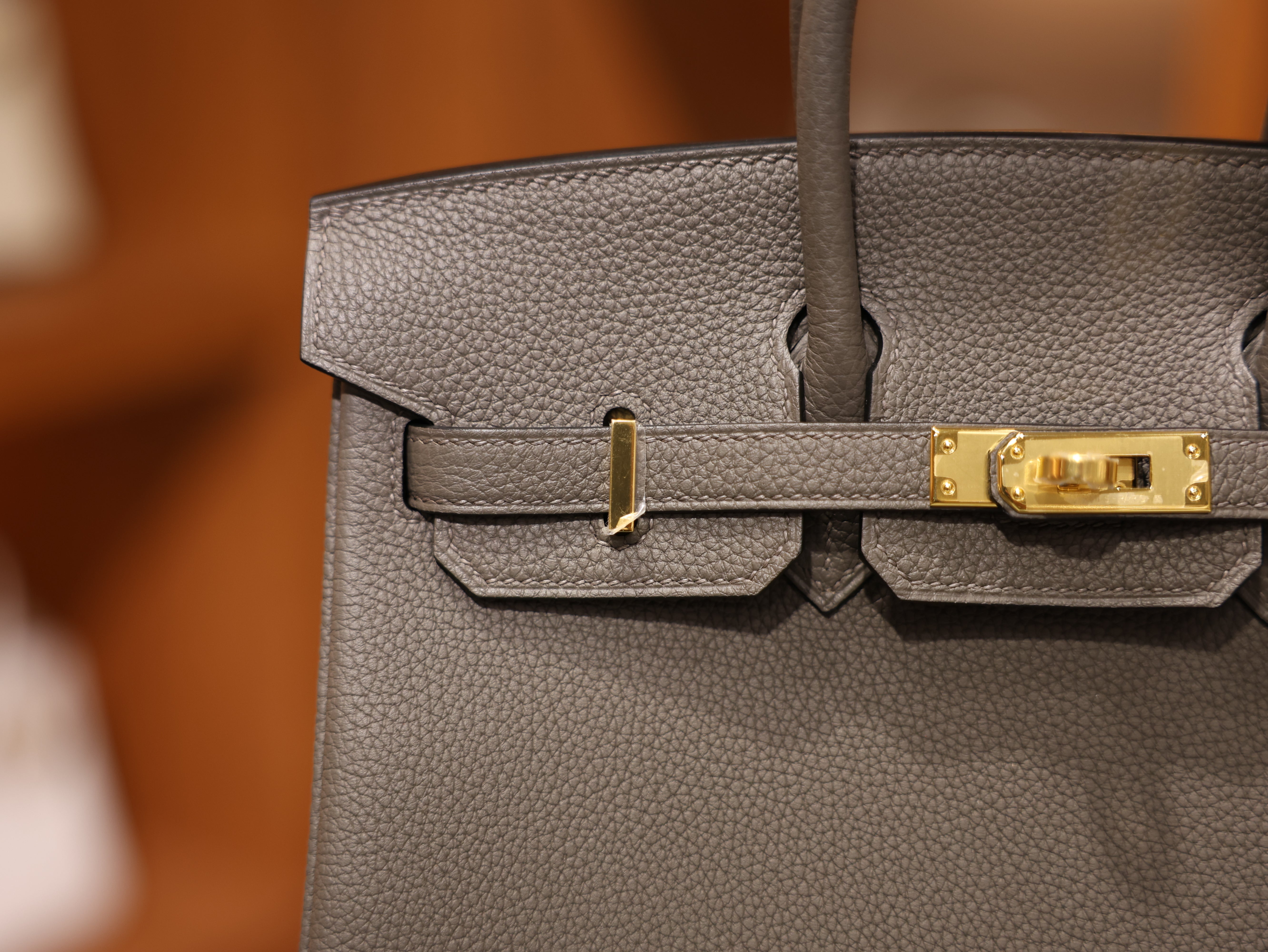 Birkin 25 togo etain GHW