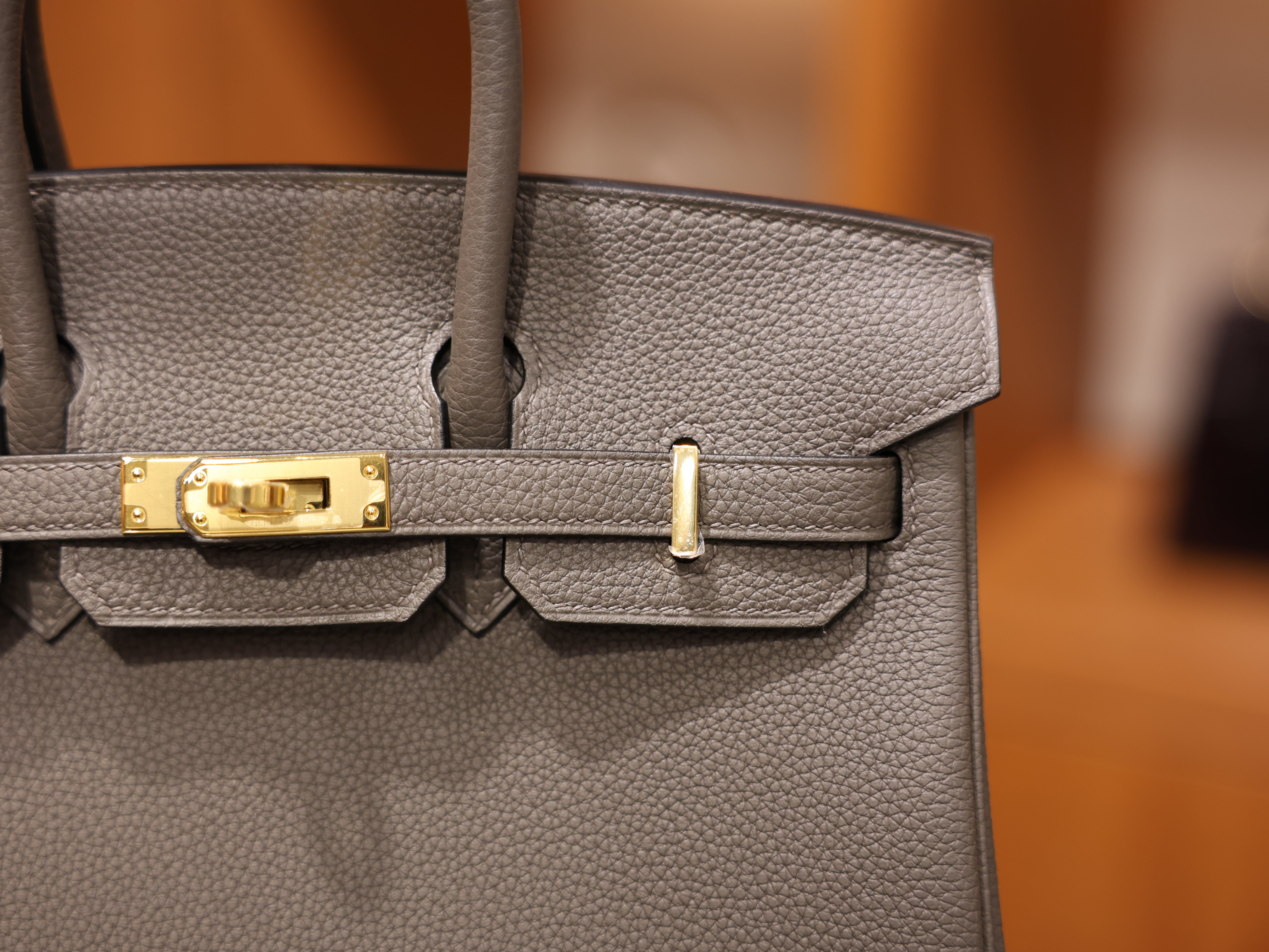 Birkin 25 togo etain GHW