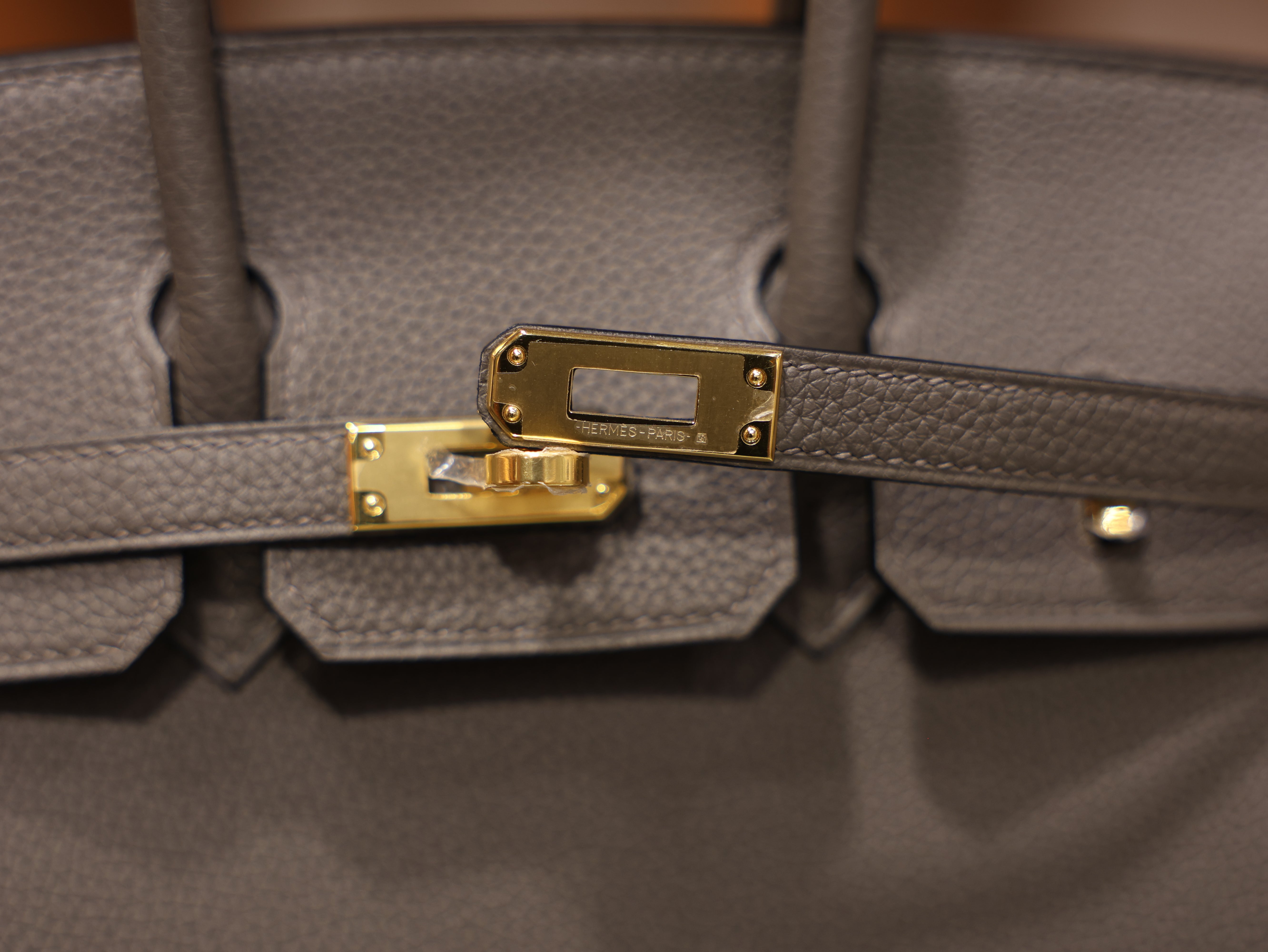 Birkin 25 togo etain GHW