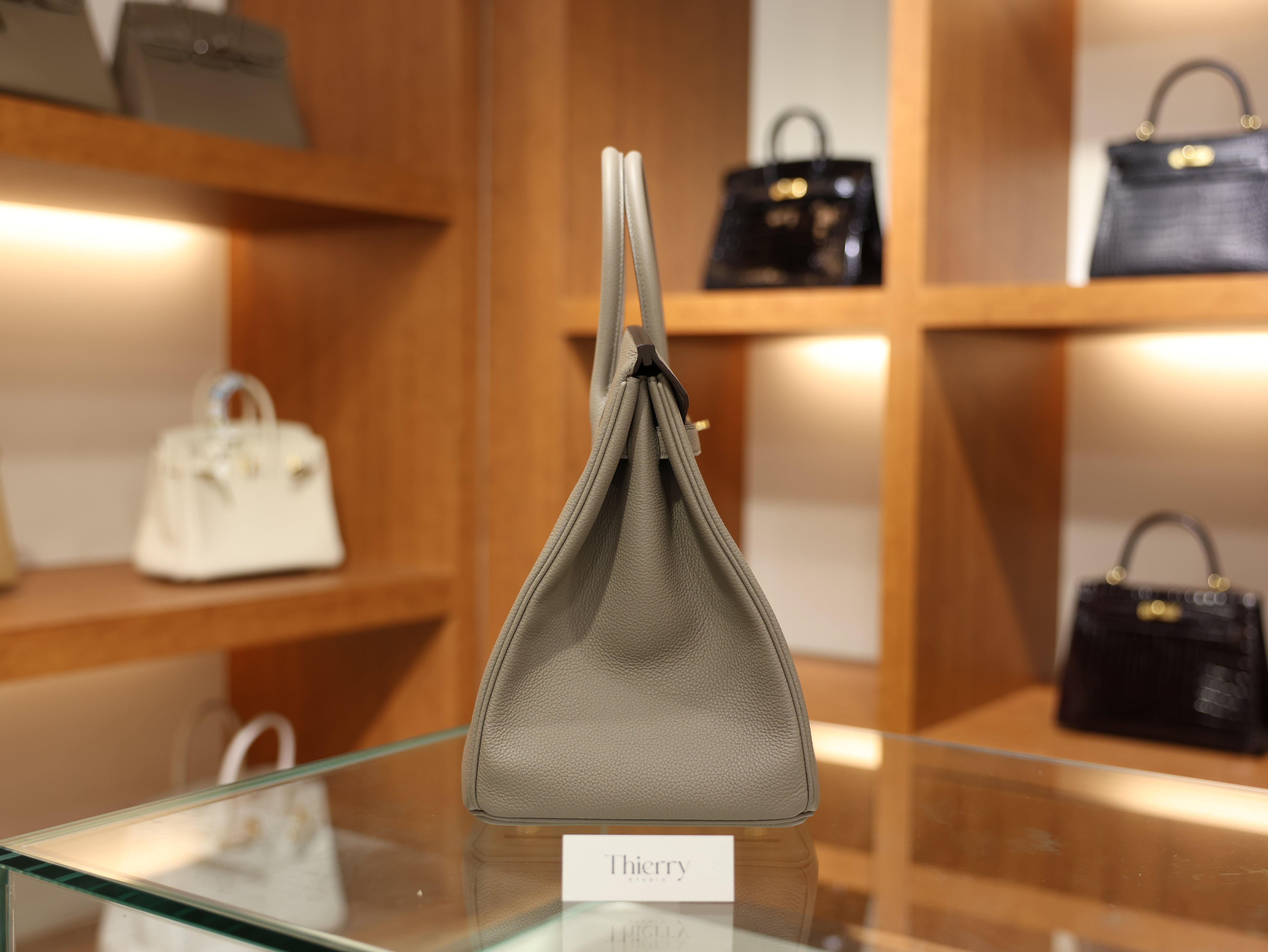 Birkin 35 togo gris asphalt GHW