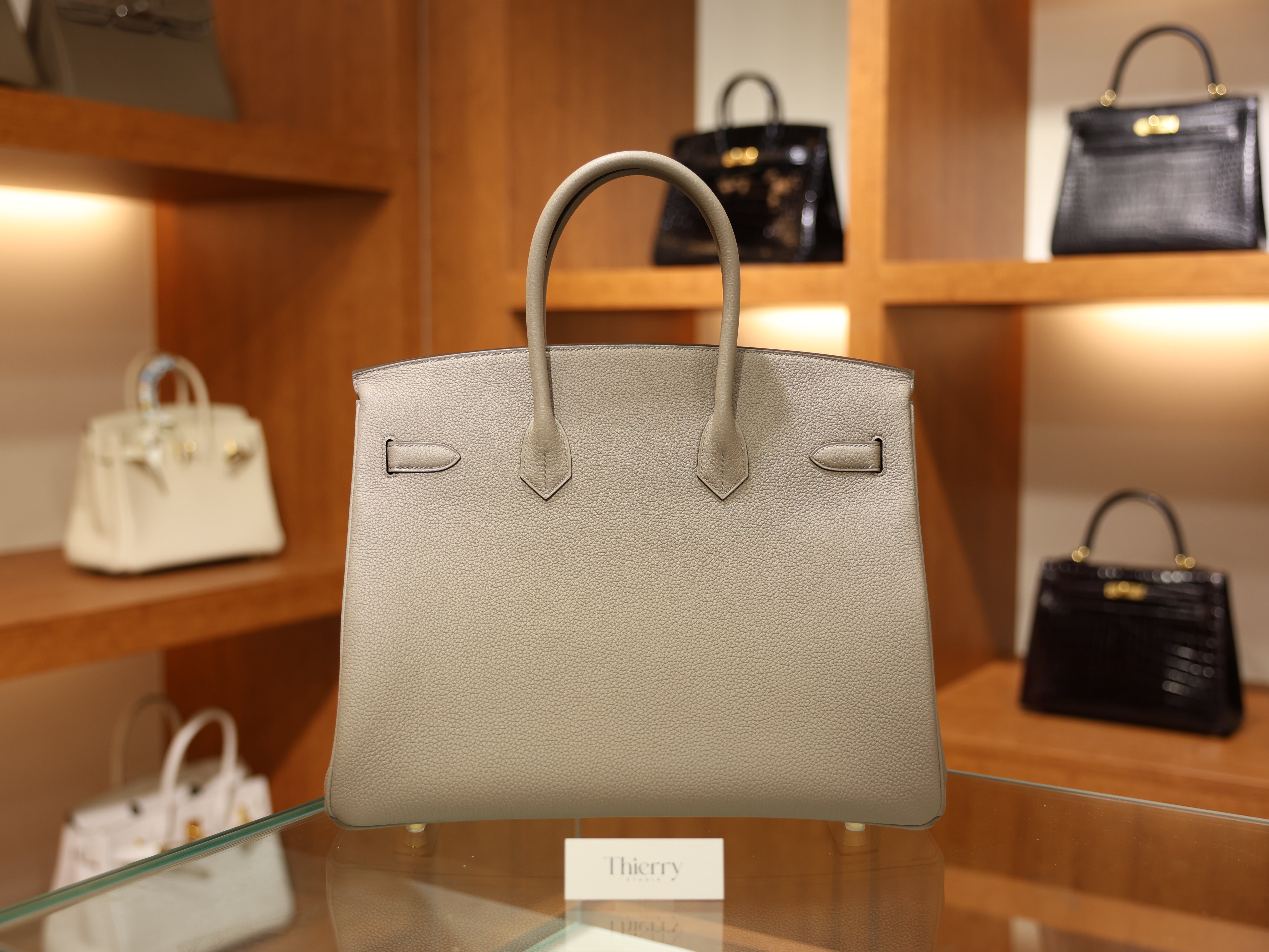 Birkin 35 togo gris asphalt GHW