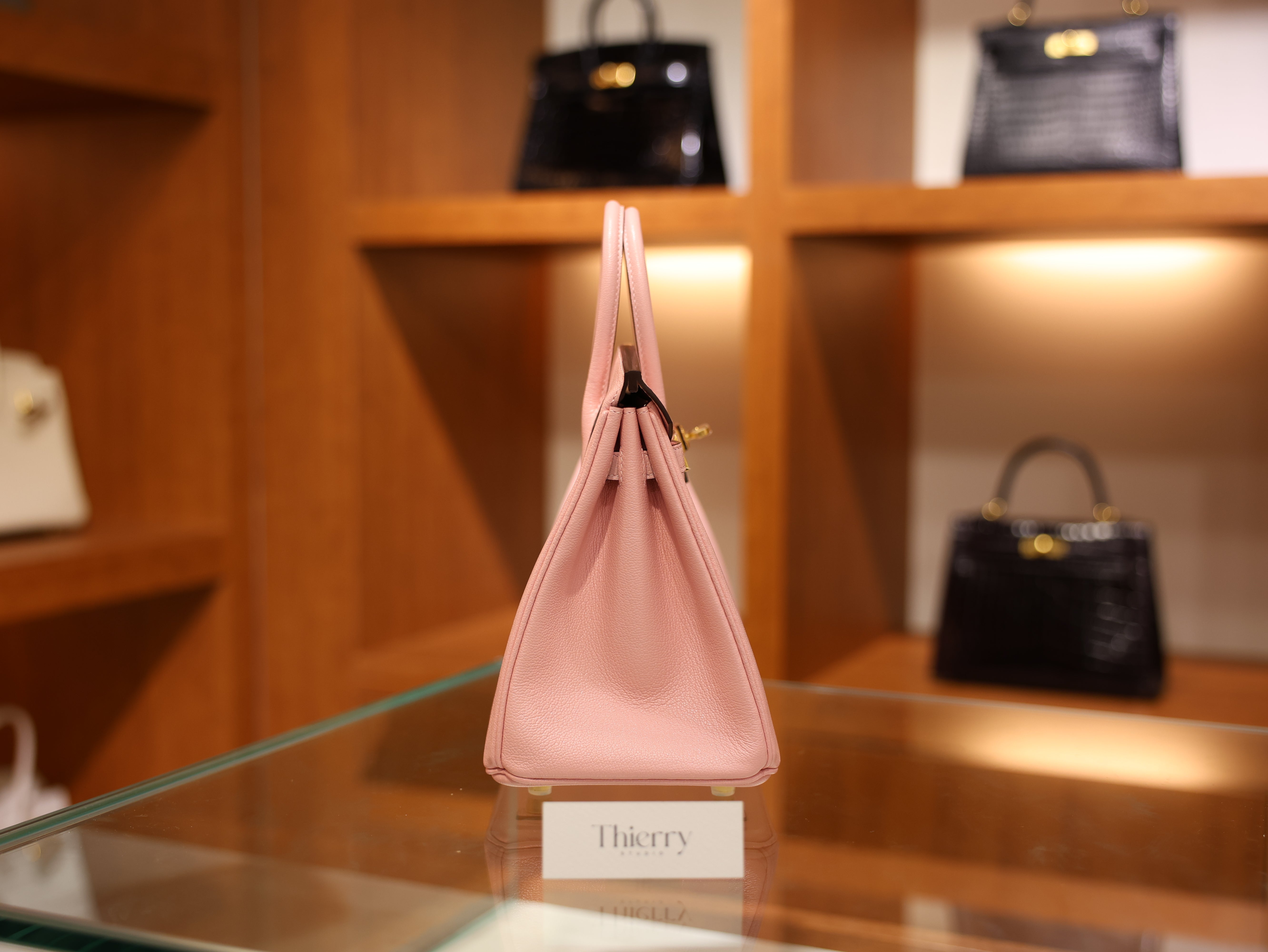 Birkin 25 chevre rose sakura GHW (HSS)
