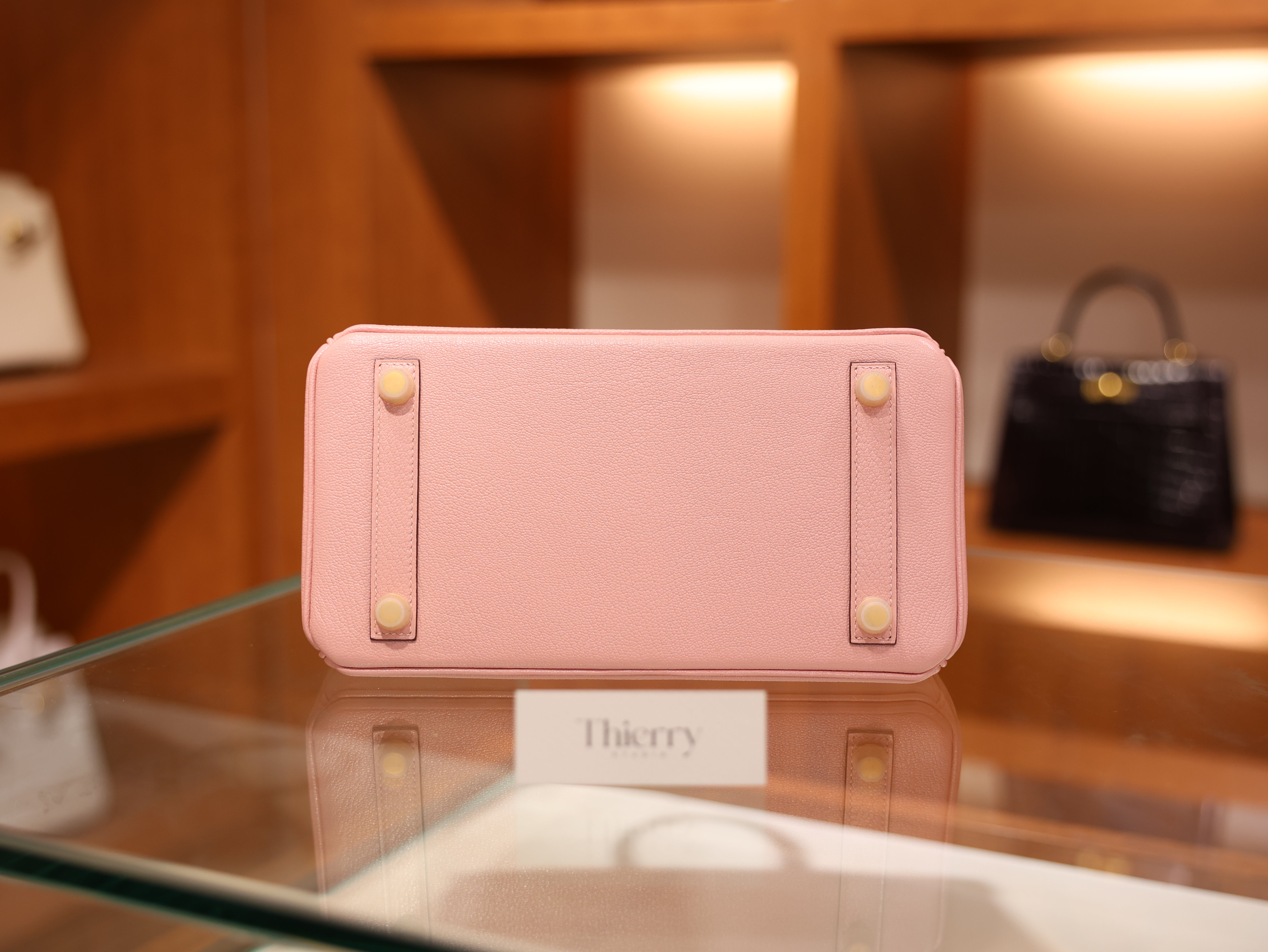 Birkin 25 chevre rose sakura GHW (HSS)