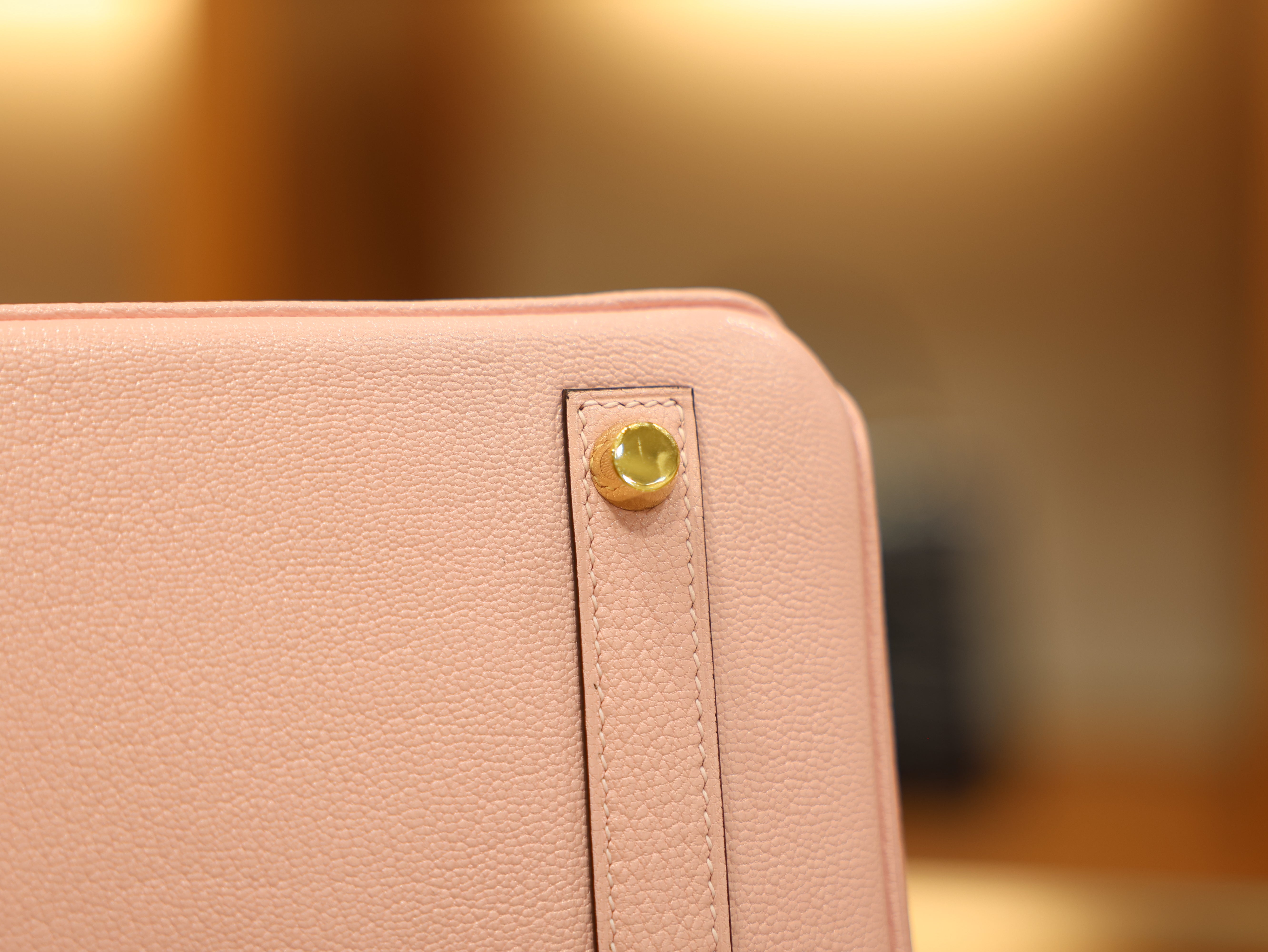 Birkin 25 chevre rose sakura GHW (HSS)