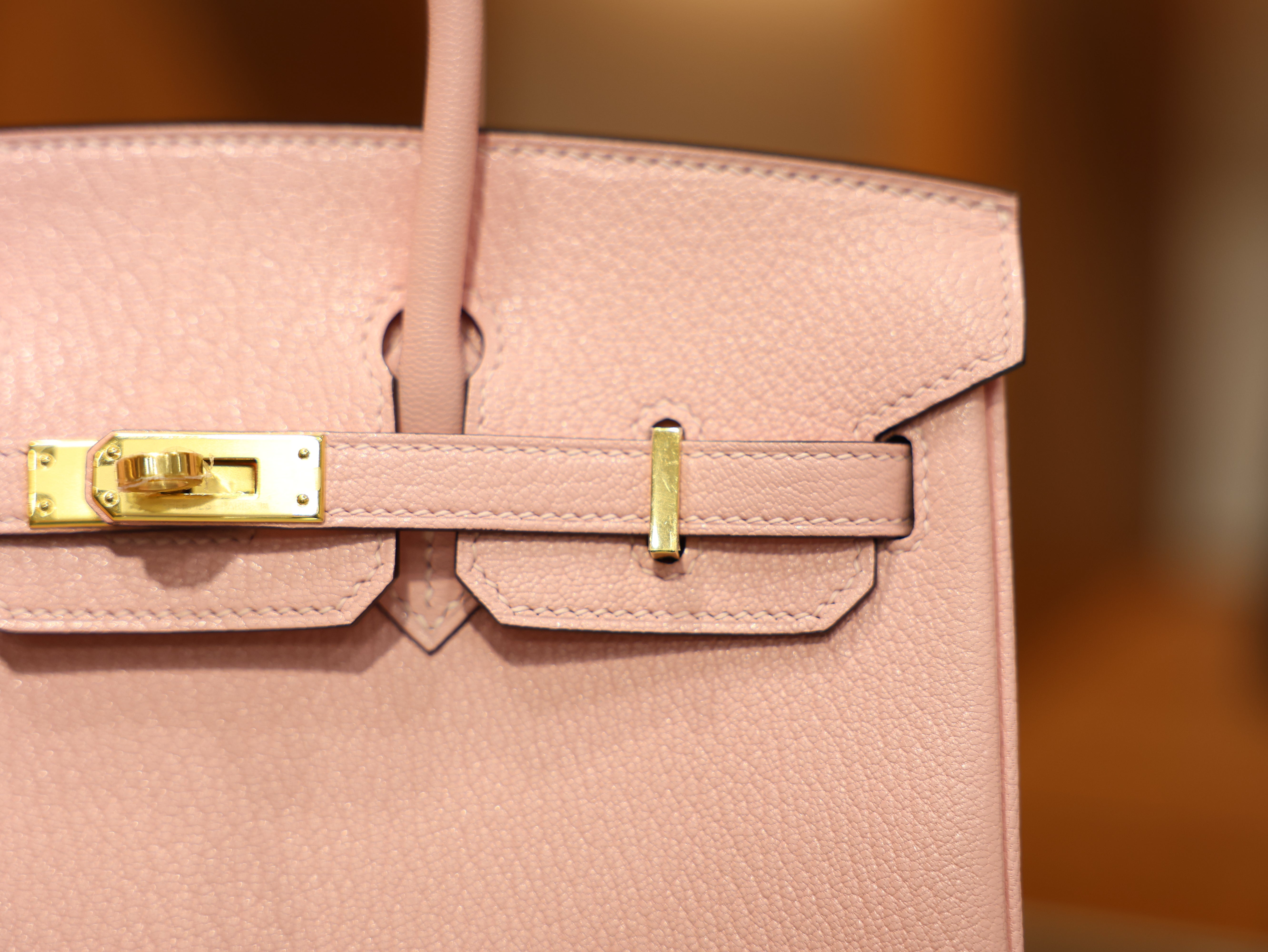 Birkin 25 chevre rose sakura GHW (HSS)