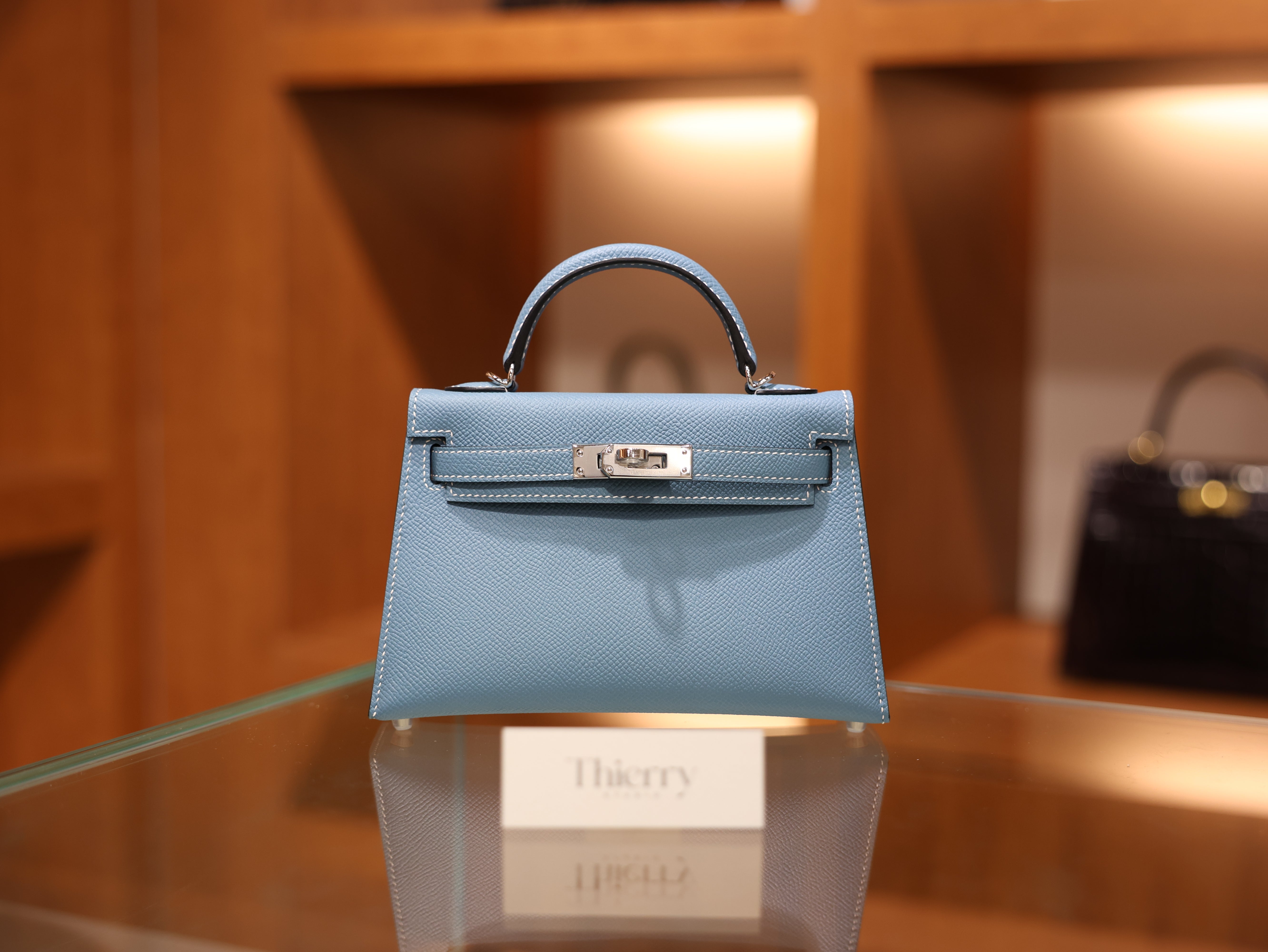 Kelly mini 2 epsom blue jean PHW