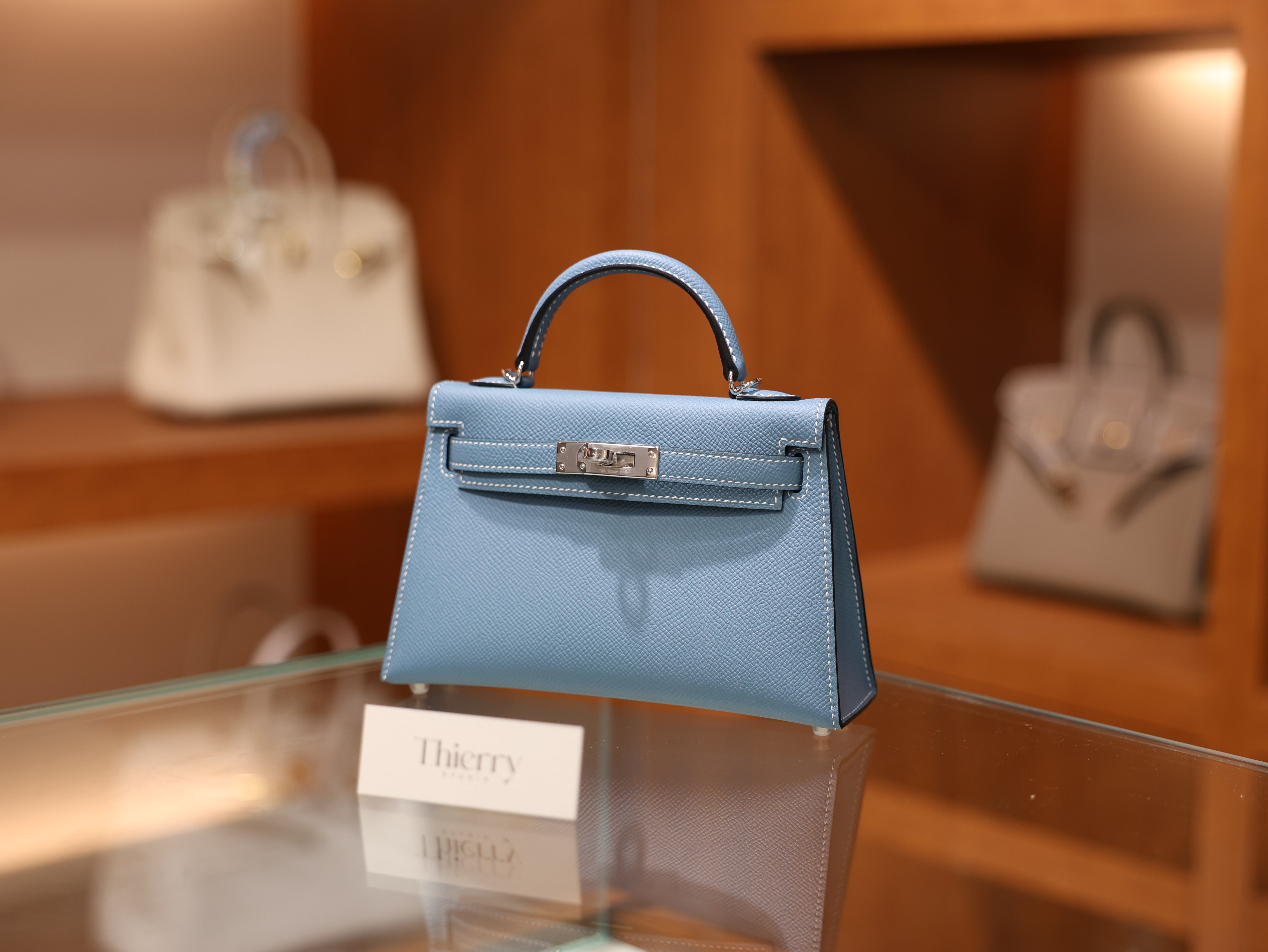 Kelly mini 2 epsom blue jean PHW