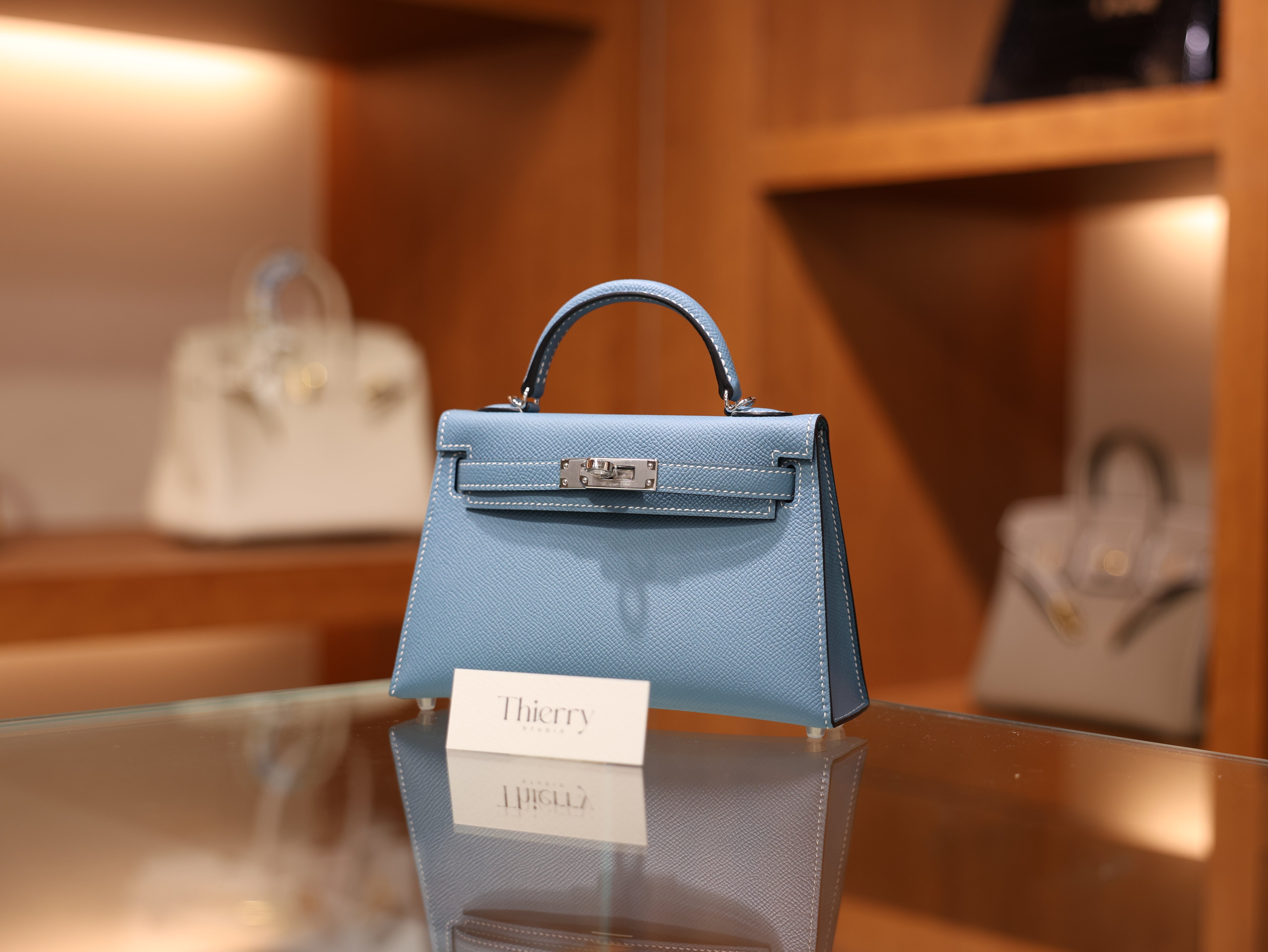 Kelly mini 2 epsom blue jean PHW
