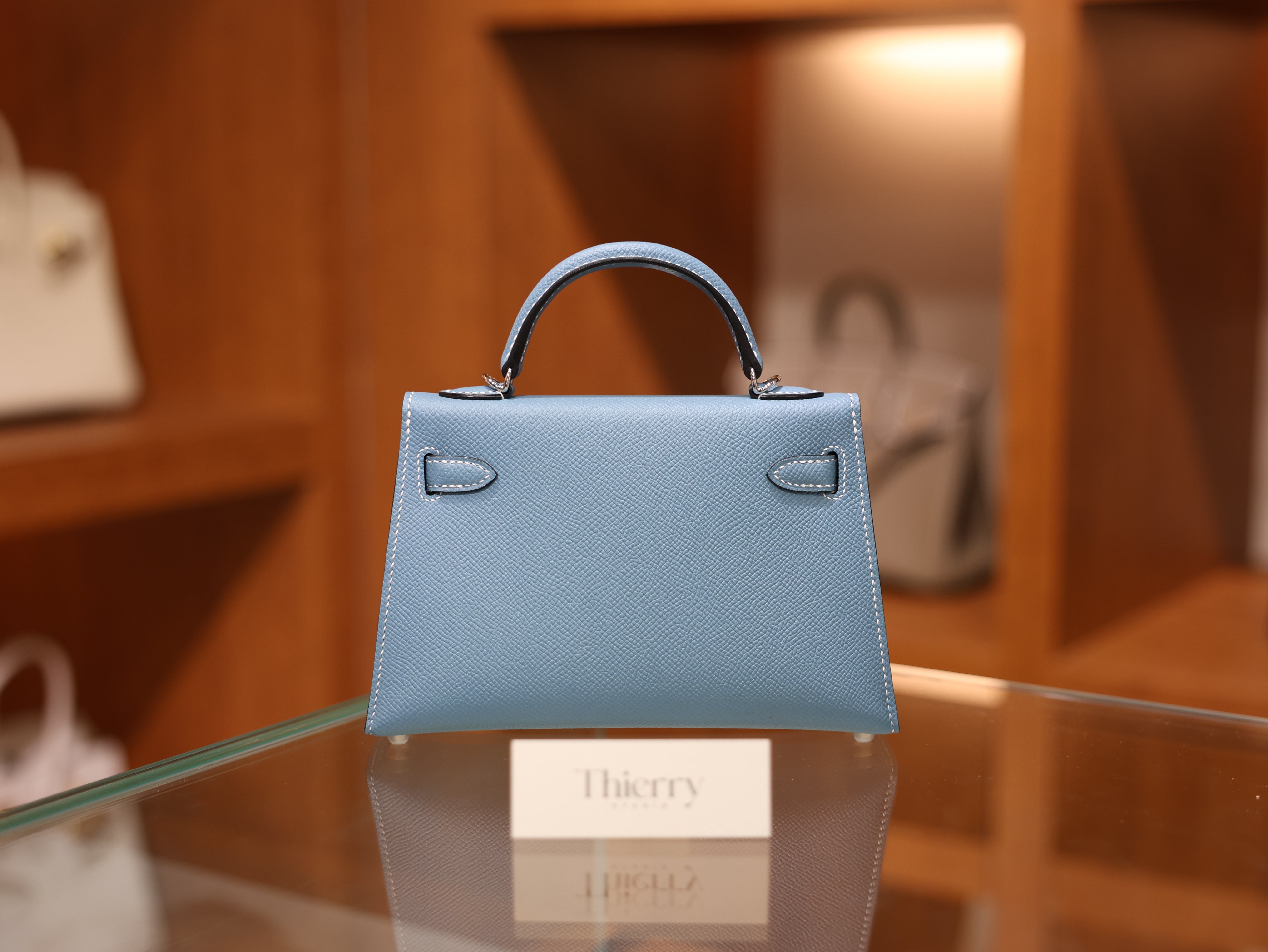 Kelly mini 2 epsom blue jean PHW