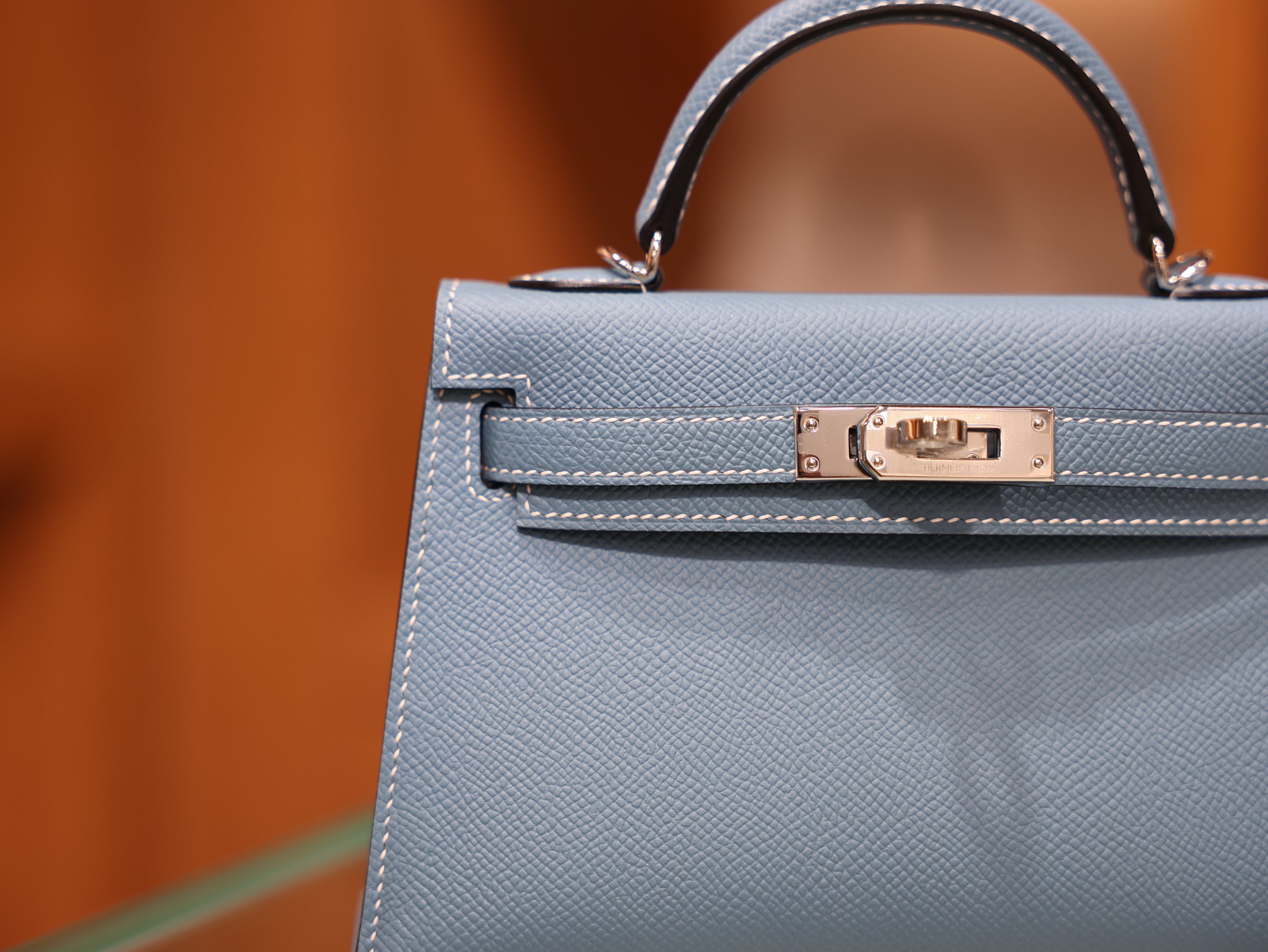 Kelly mini 2 epsom blue jean PHW