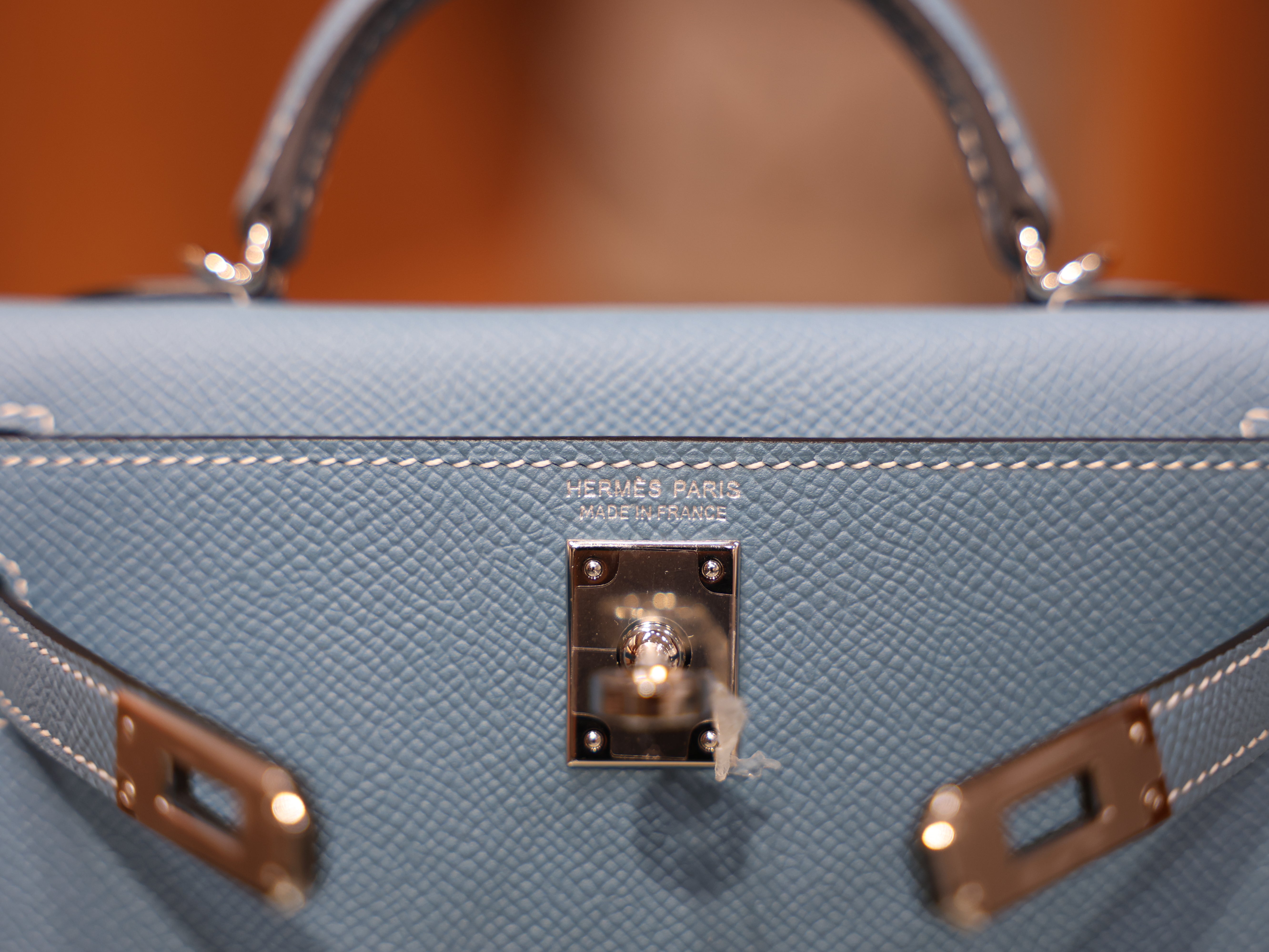 Kelly mini 2 epsom blue jean PHW