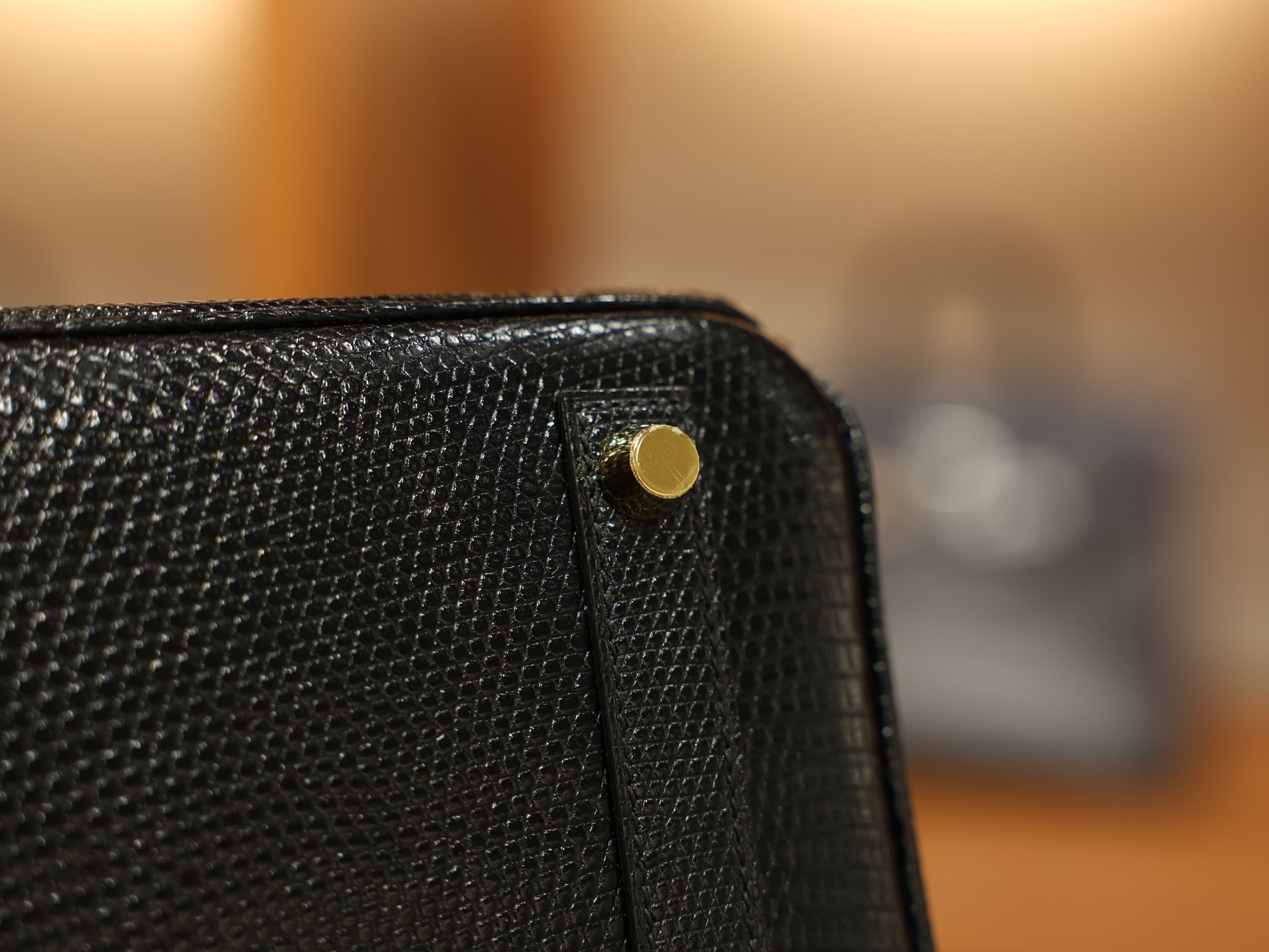 Birkin 25 lizard black GHW