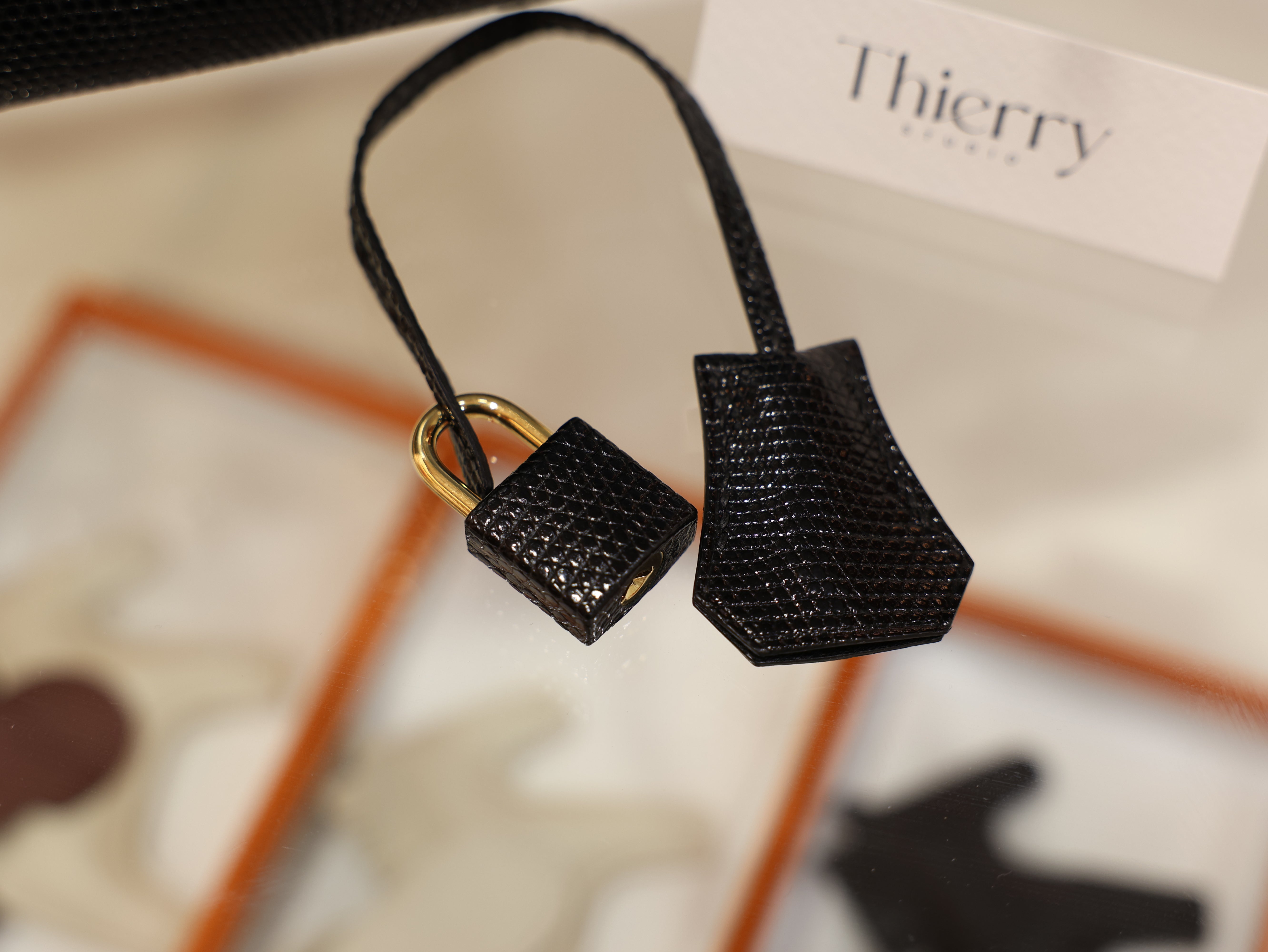 Birkin 25 lizard black GHW