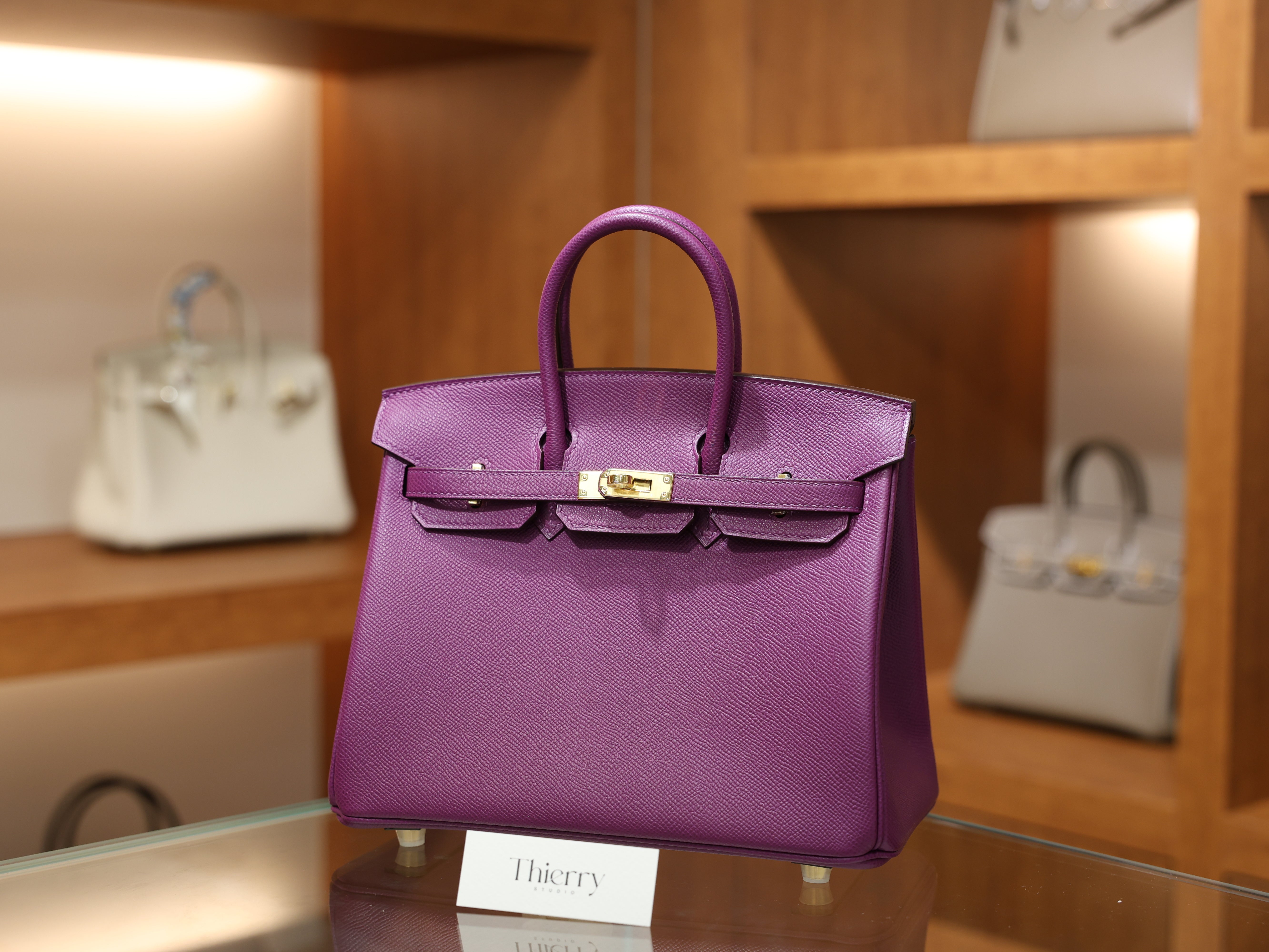 Birkin 25 epsom retourne anemone GHW