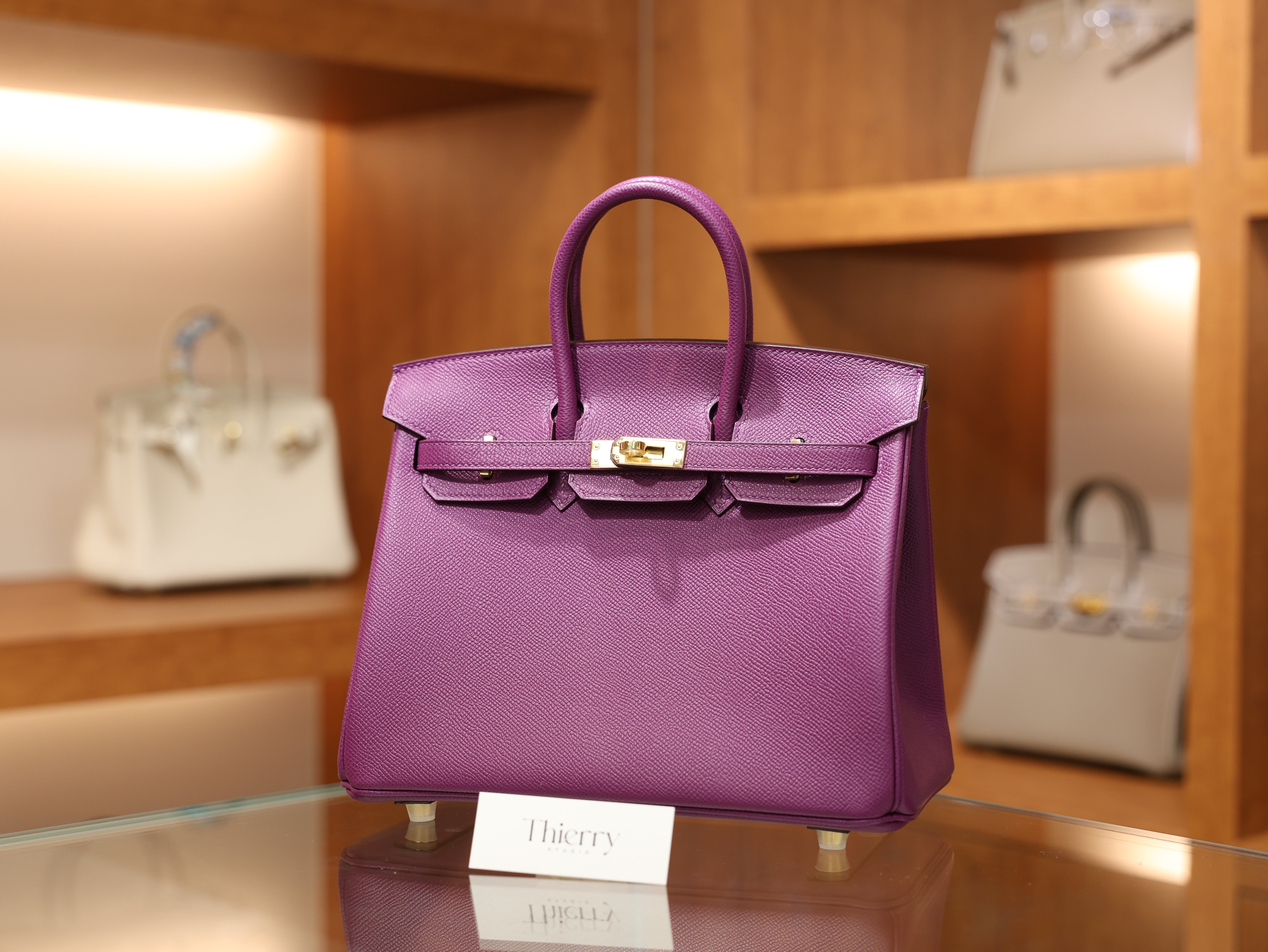 Birkin 25 epsom retourne anemone GHW