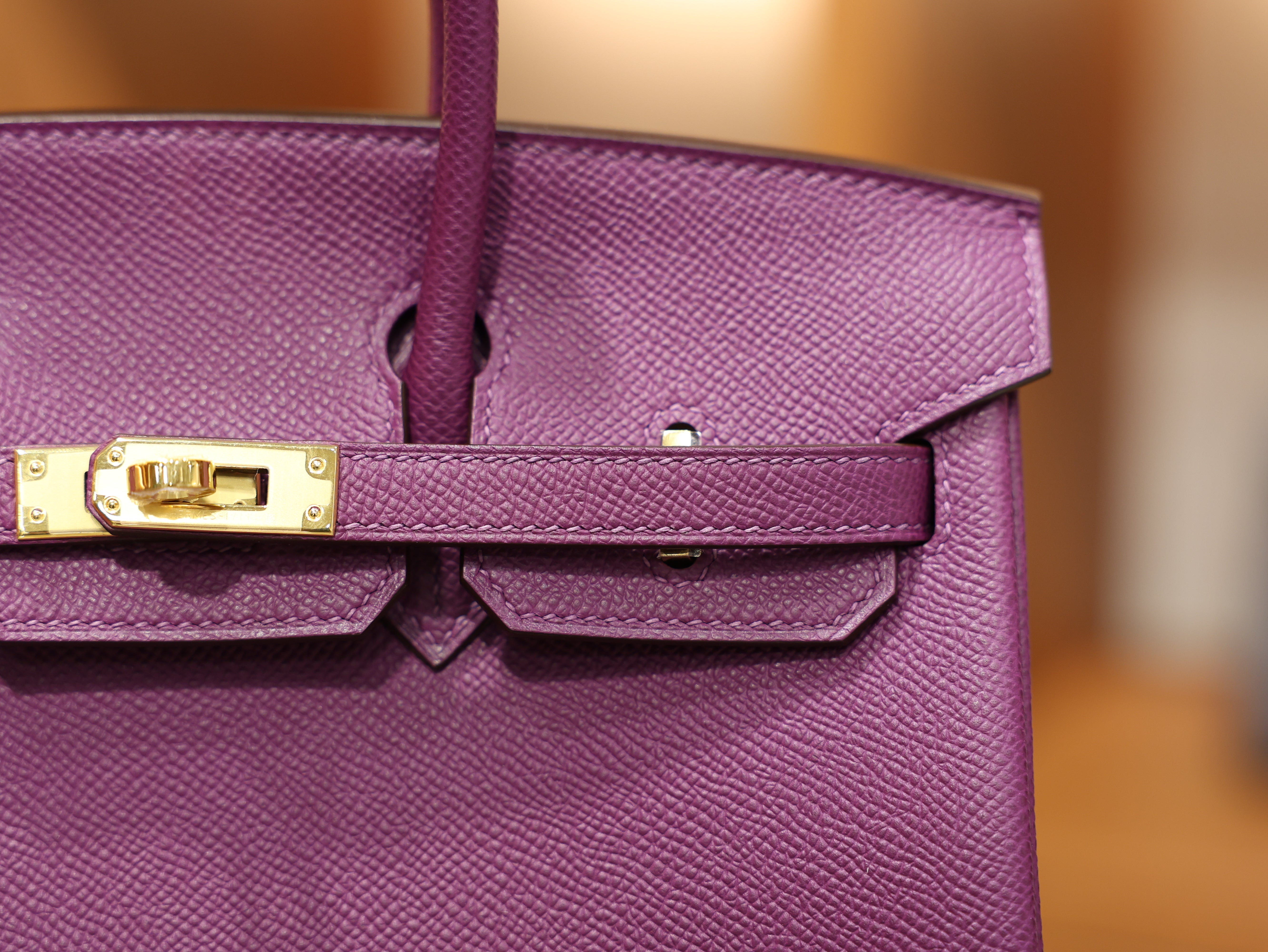 Birkin 25 epsom retourne anemone GHW