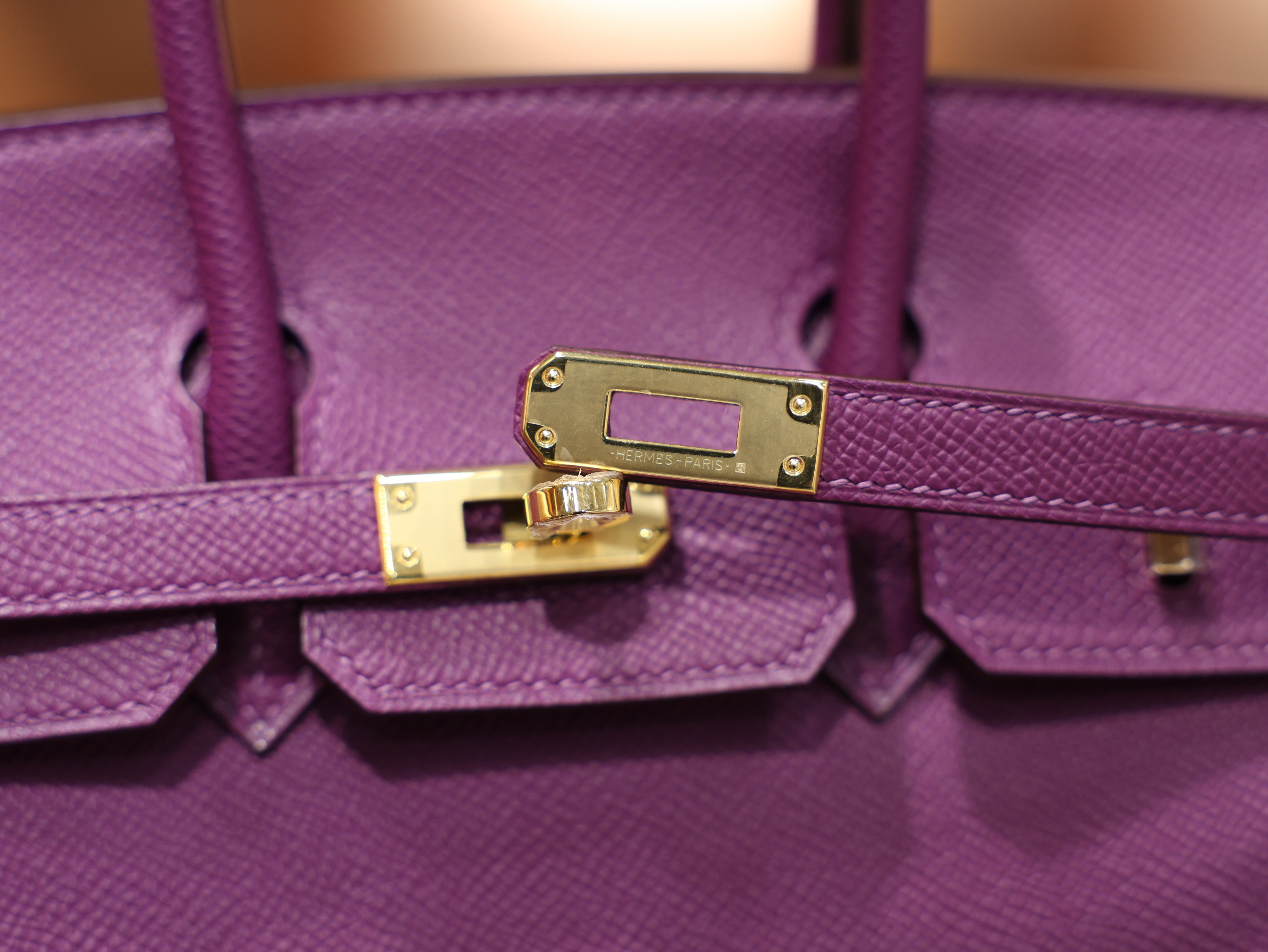 Birkin 25 epsom retourne anemone GHW