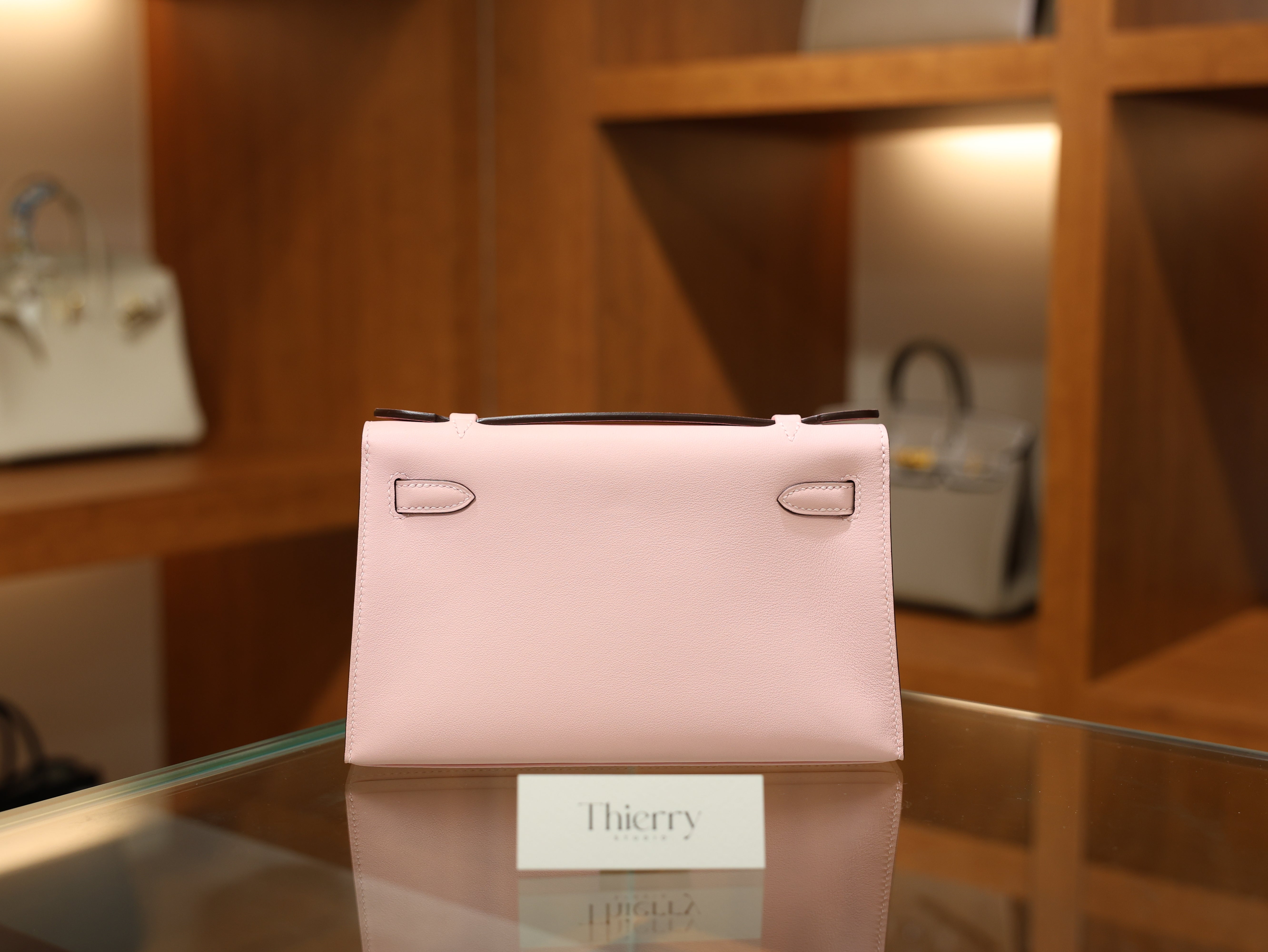 Kelly pochette swift rose sakura PHW
