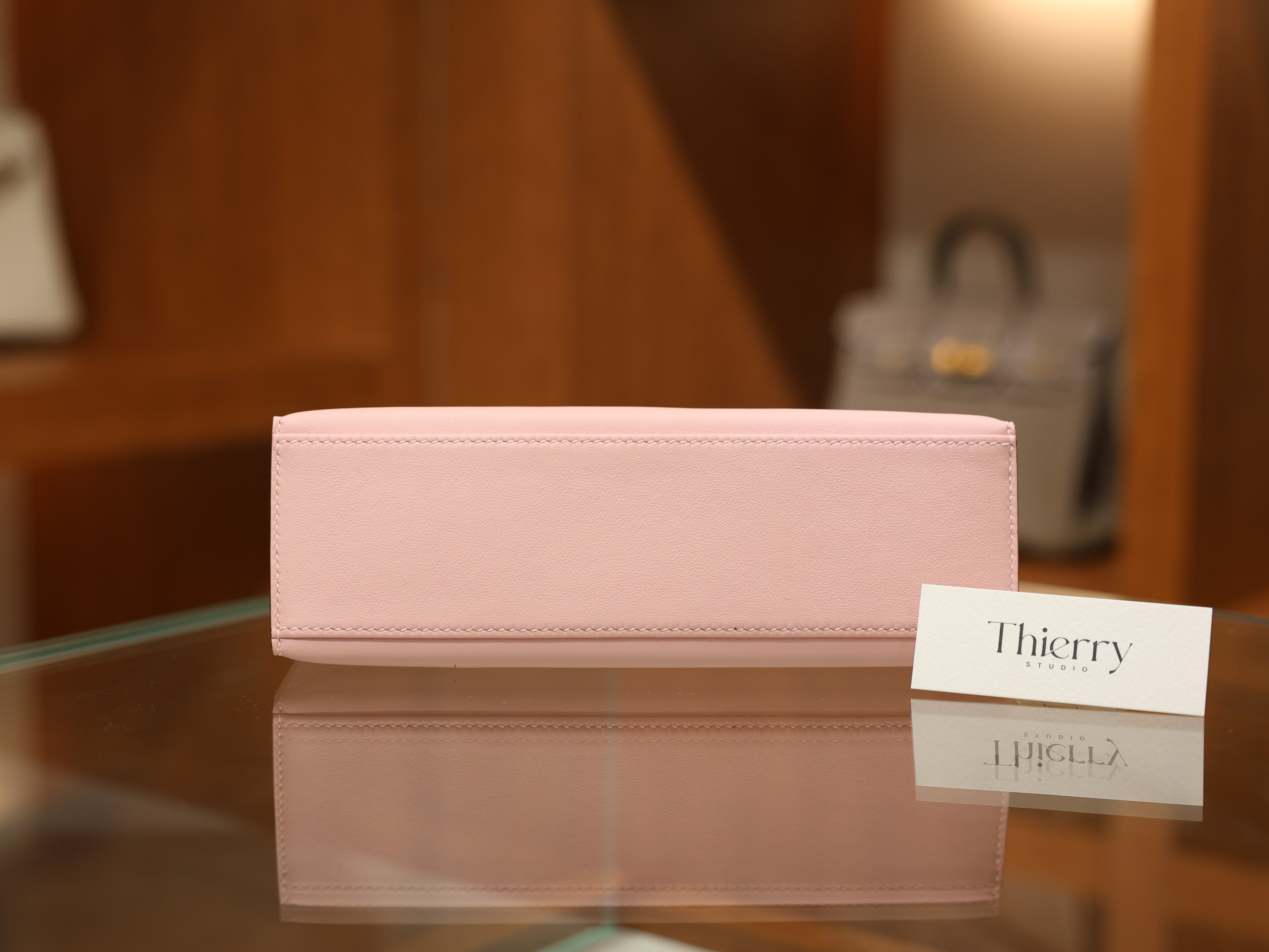 Kelly pochette swift rose sakura PHW
