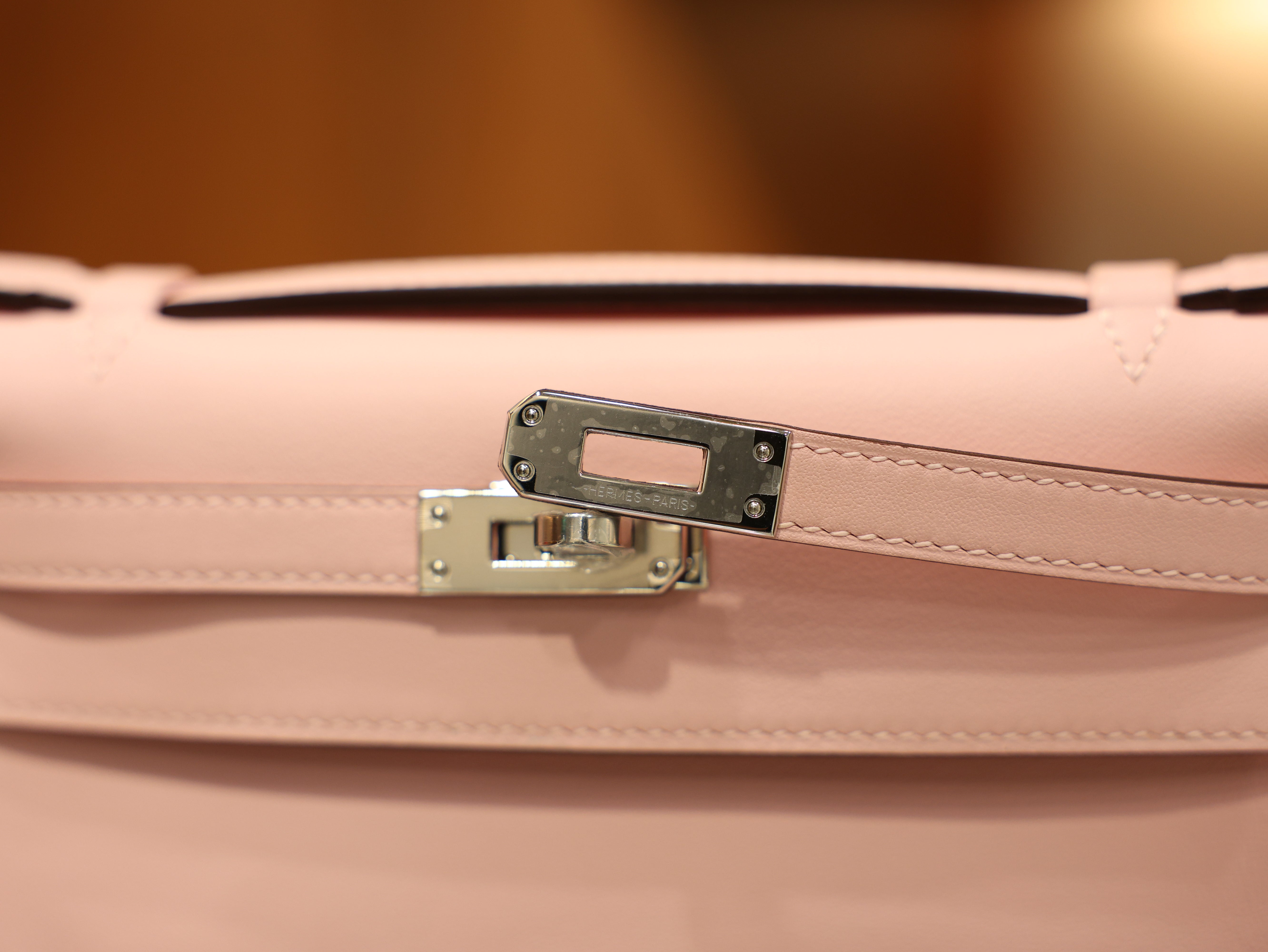 Kelly pochette swift rose sakura GHW