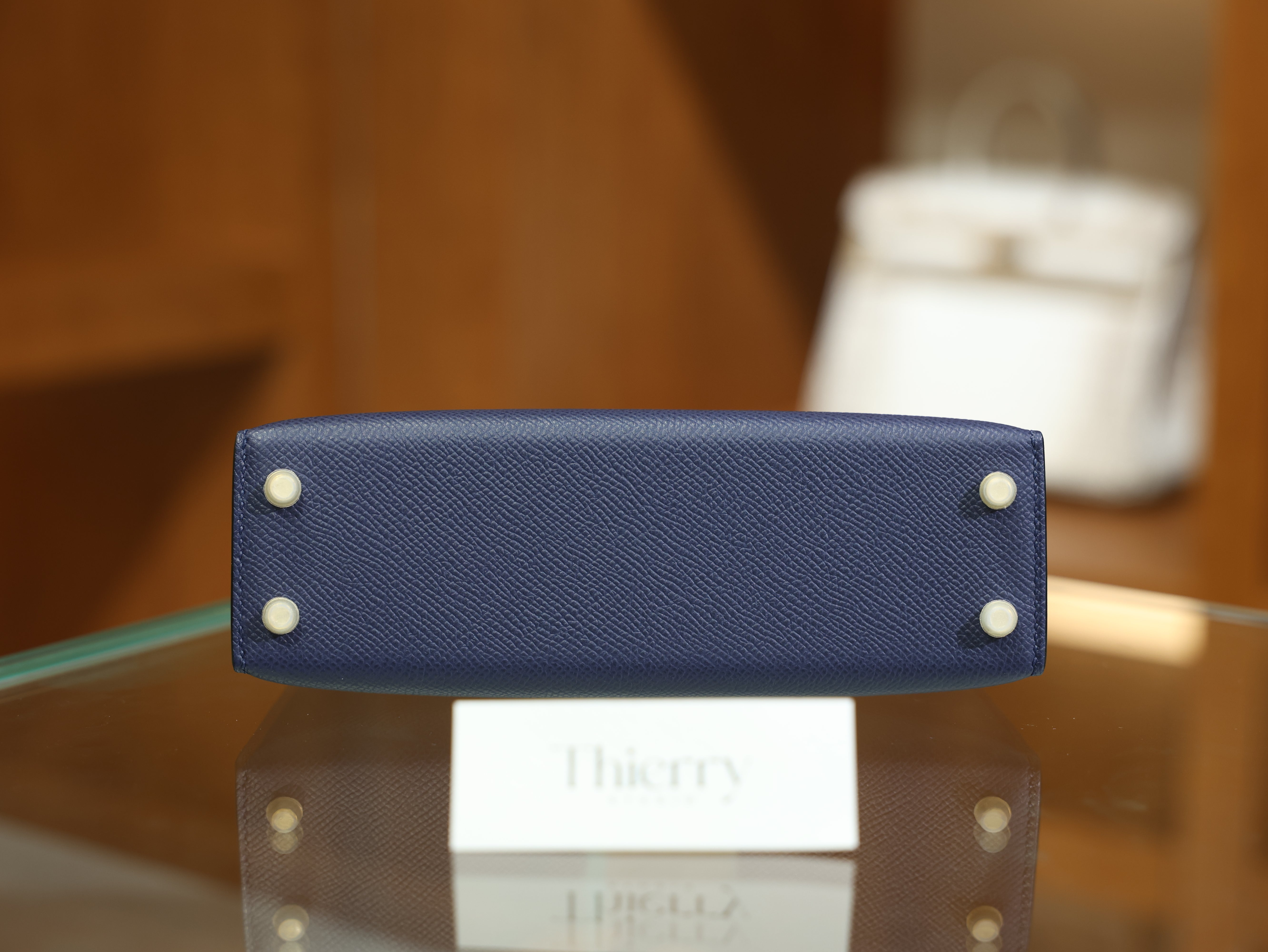 Kelly mini 2 epsom bleu saphir GHW