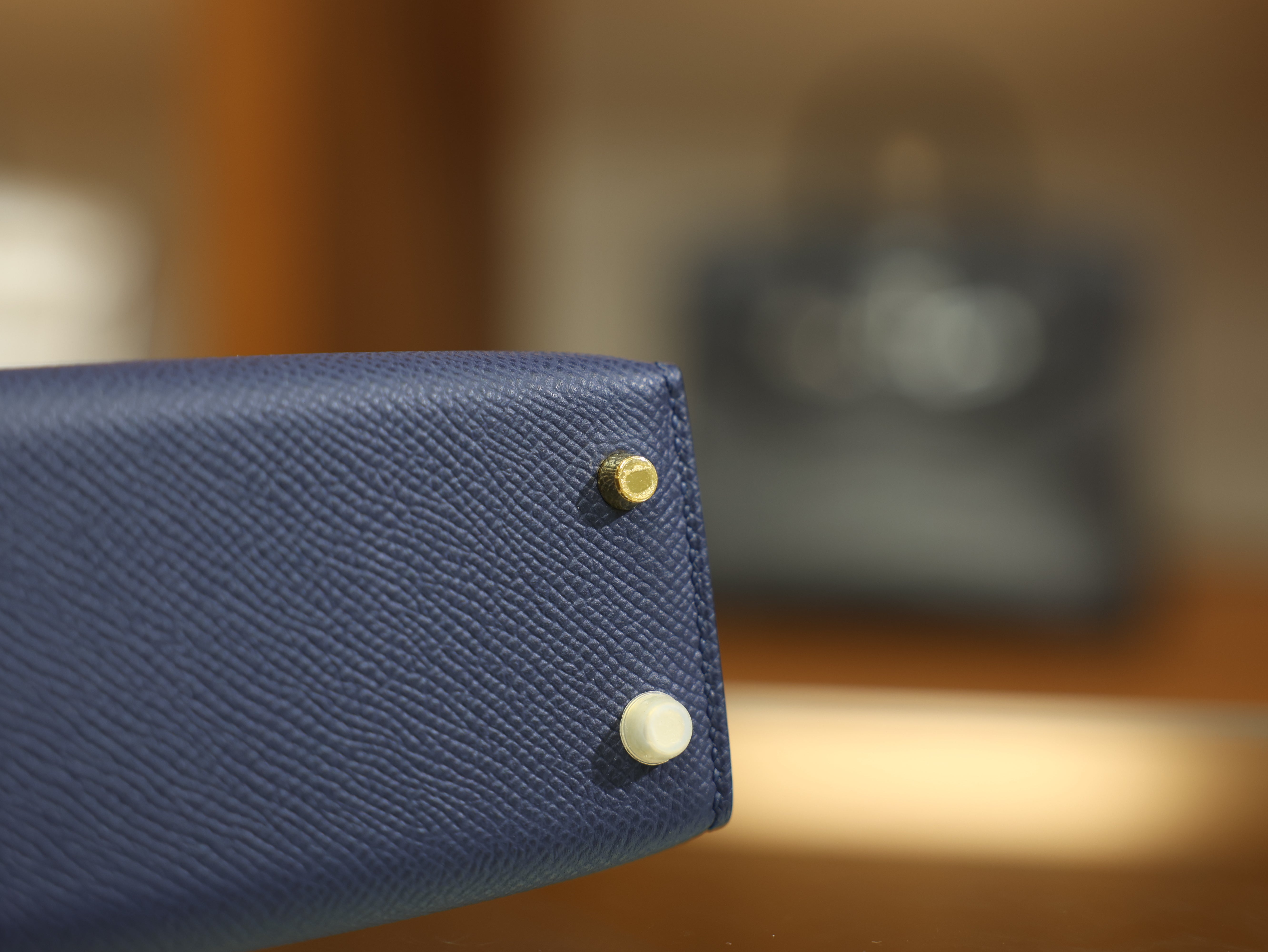 Kelly mini 2 epsom bleu saphir GHW