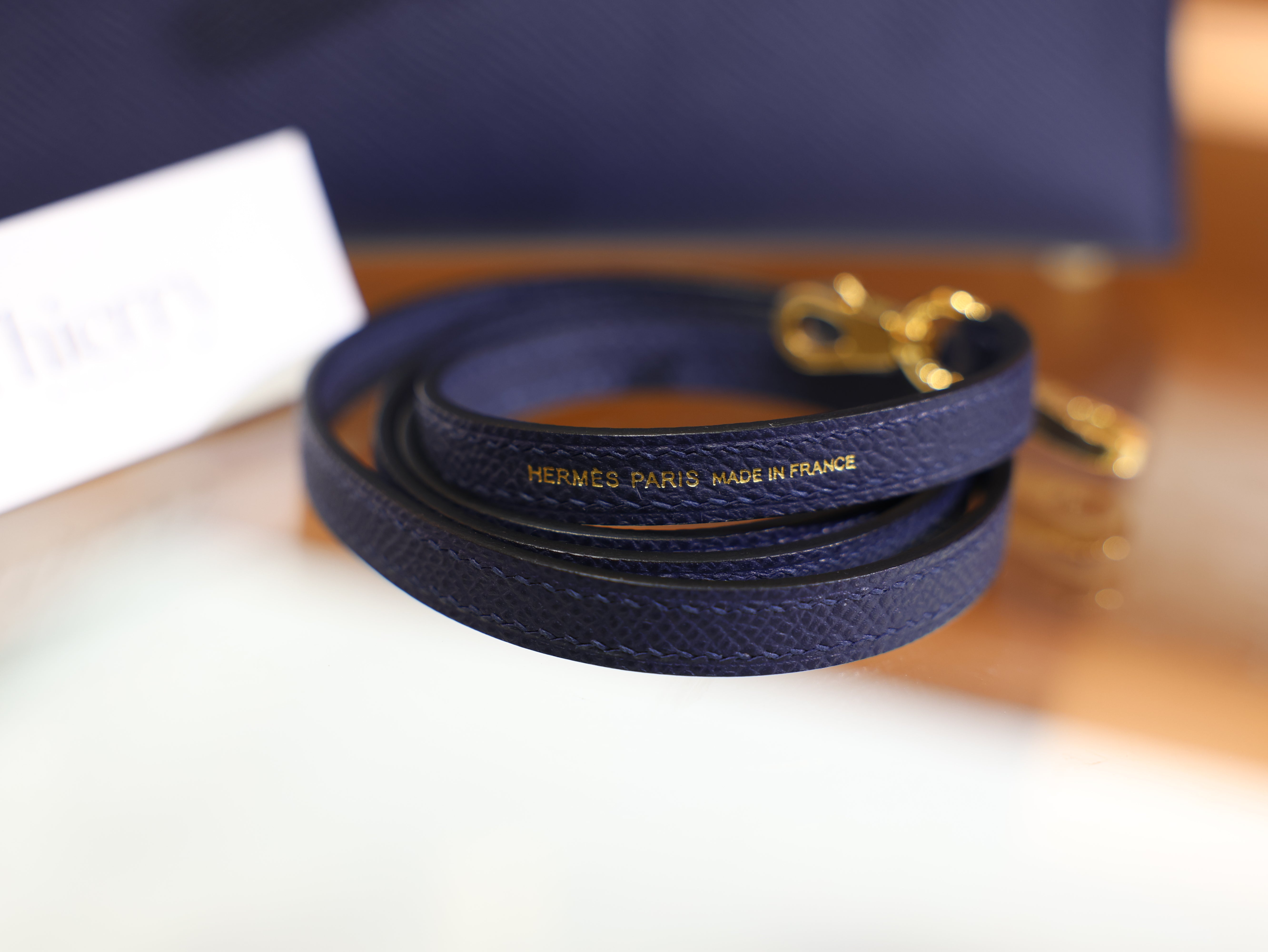 Kelly mini 2 epsom bleu saphir GHW