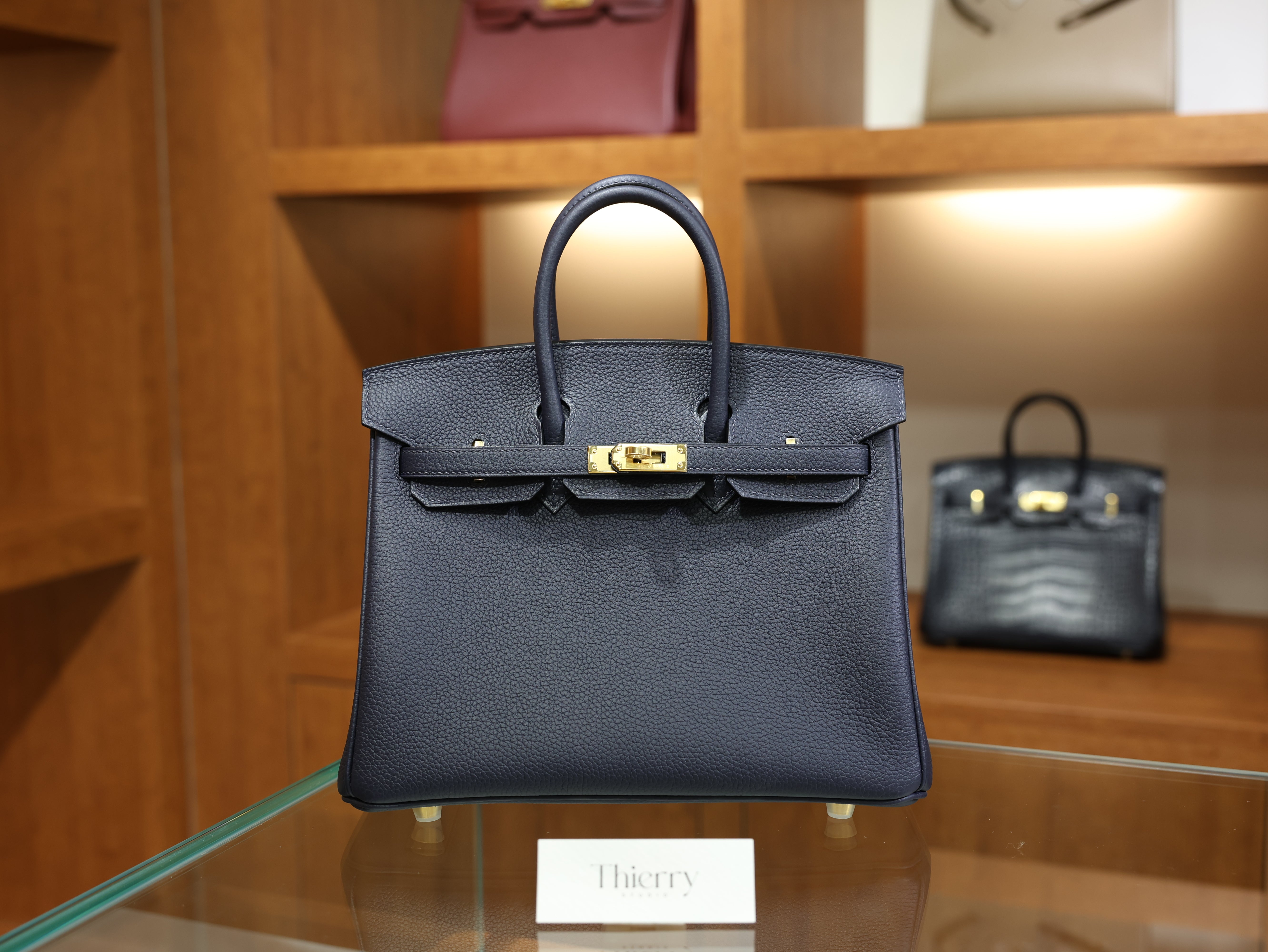 Birkin 25 togo blue nuit GHW